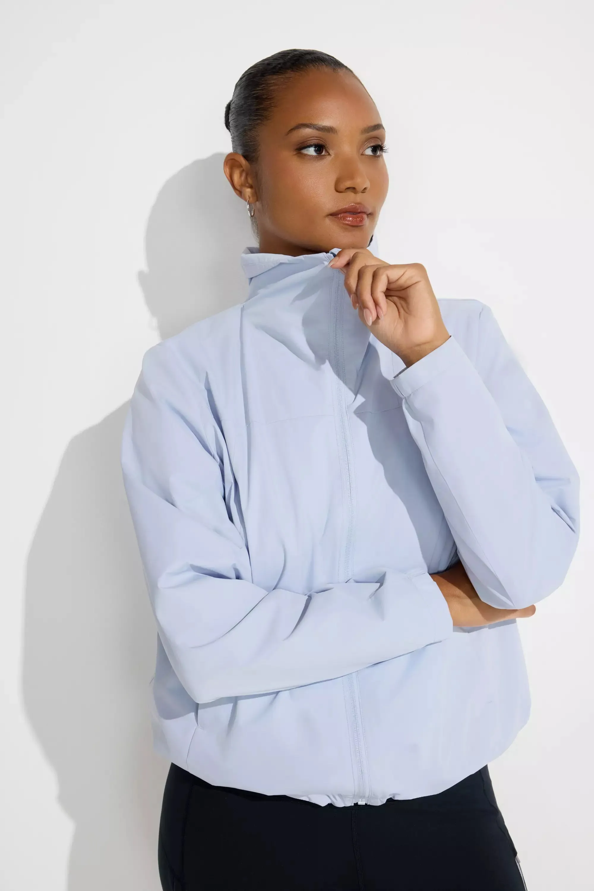 The Wind + Water-Resistant GRS Certified Poly Lined Rain Jacket - Halogen Blue sold by Mondetta product image thumbnail 4