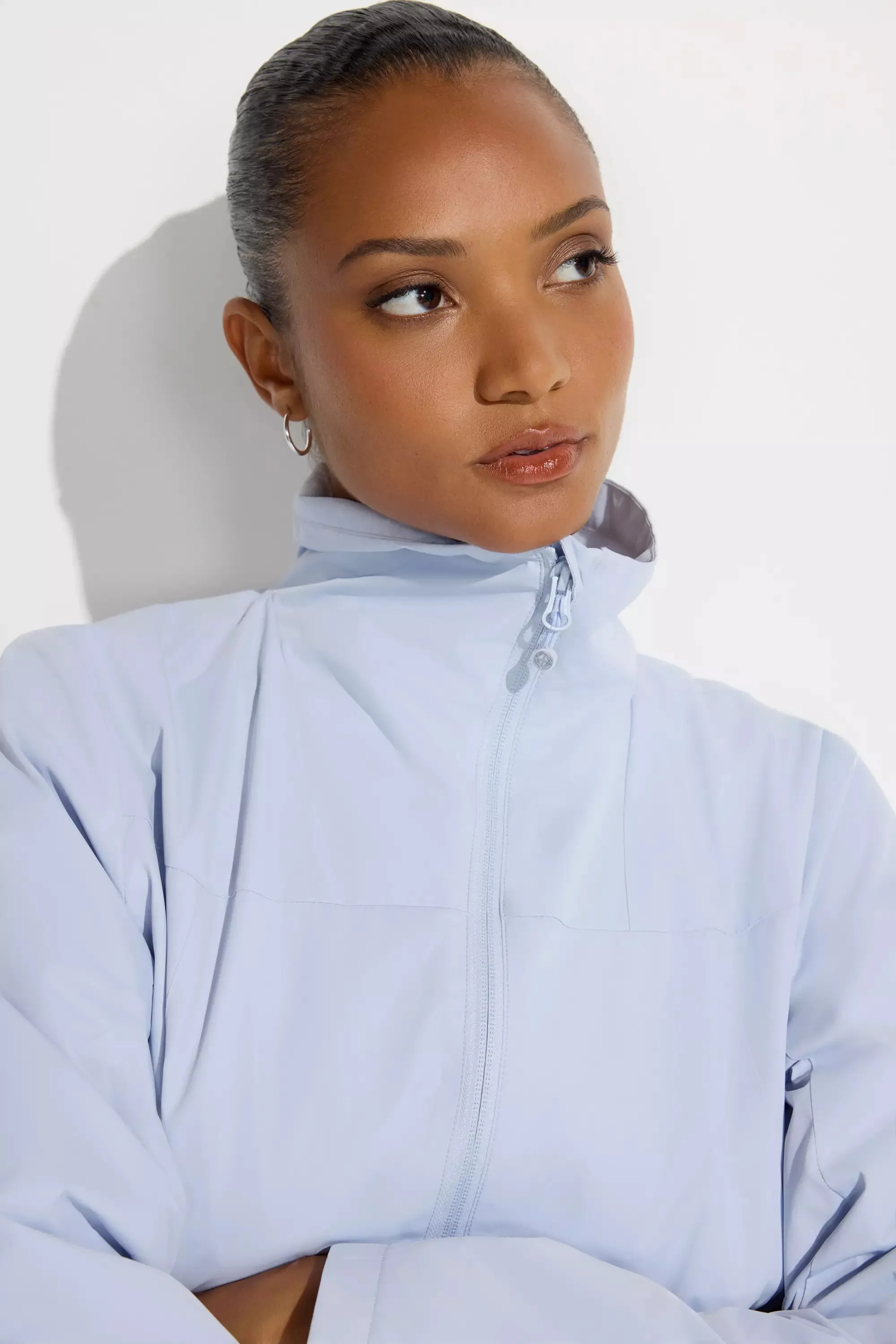 The Wind + Water-Resistant GRS Certified Poly Lined Rain Jacket - Halogen Blue sold by Mondetta product image thumbnail 5