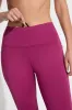 The Jacquard Panel GRS Certified Recycled Polyester Legging - Raspberry Coulis sold by Mondetta