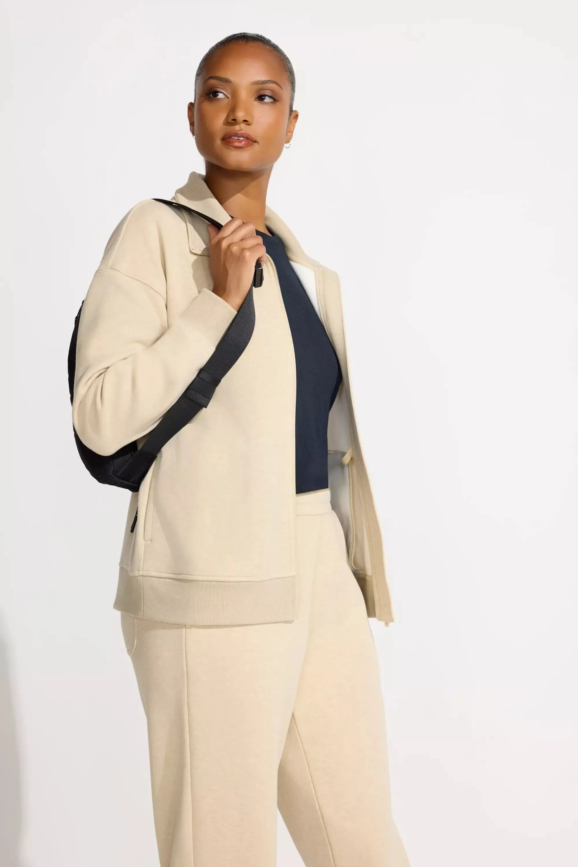 The Soft Warm GRS Certified Recycled Poly Full Zip Top - Irish Cream sold by Mondetta product image thumbnail 4