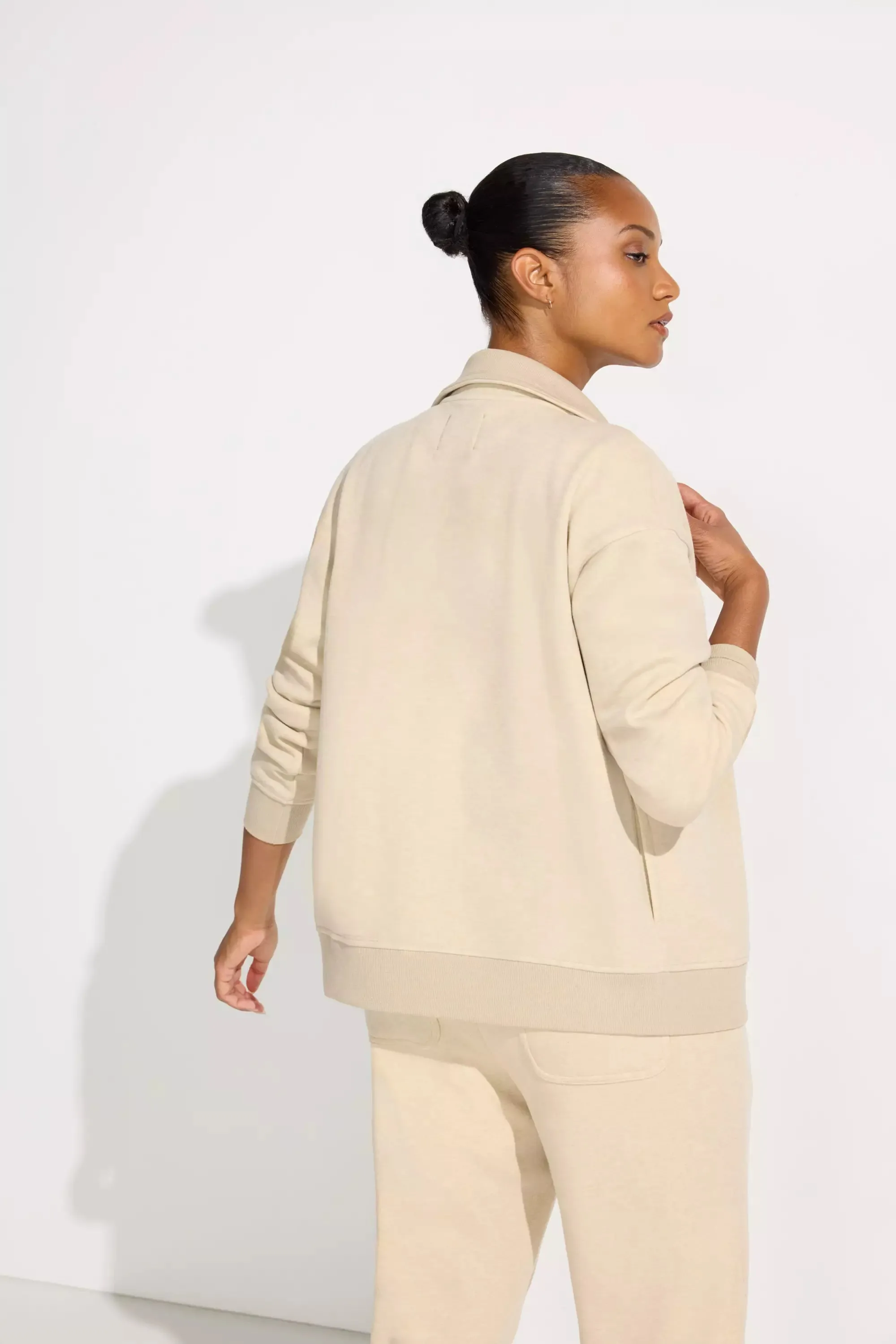 The Soft Warm GRS Certified Recycled Poly Full Zip Top - Irish Cream sold by Mondetta product image thumbnail 3