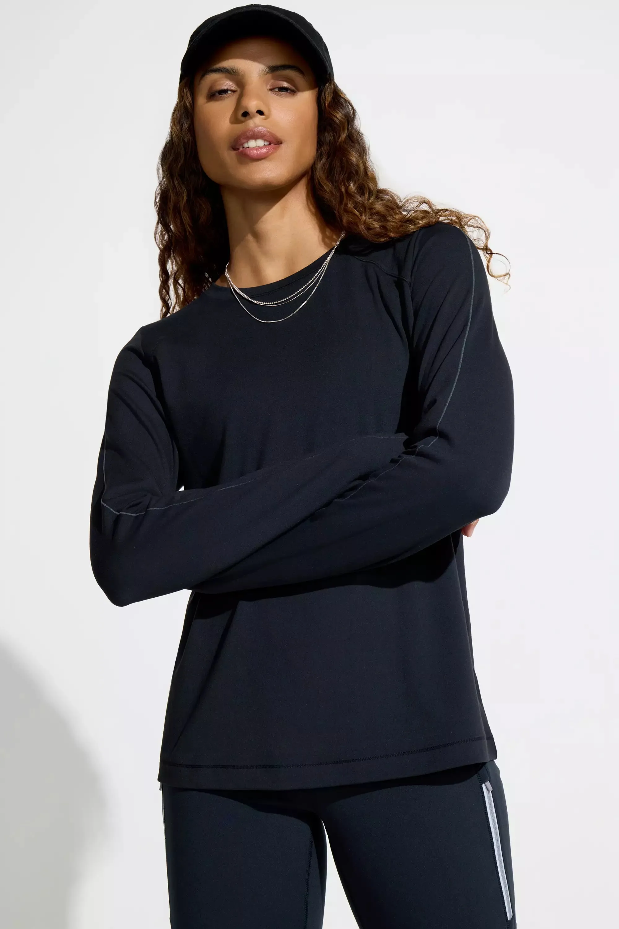 The Active GRS Certified Recycled Nylon Long Sleeve Tee - Black sold by Mondetta product image thumbnail 2