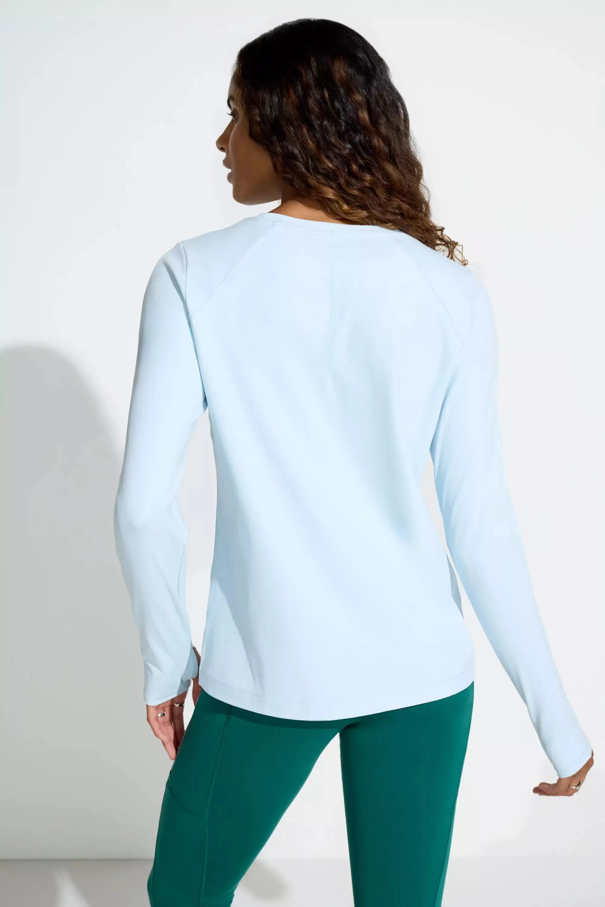 The Active GRS Certified Recycled Poly Long Sleeve Tee - Nantucket Breeze Light Blue sold by Mondetta product image thumbnail 2