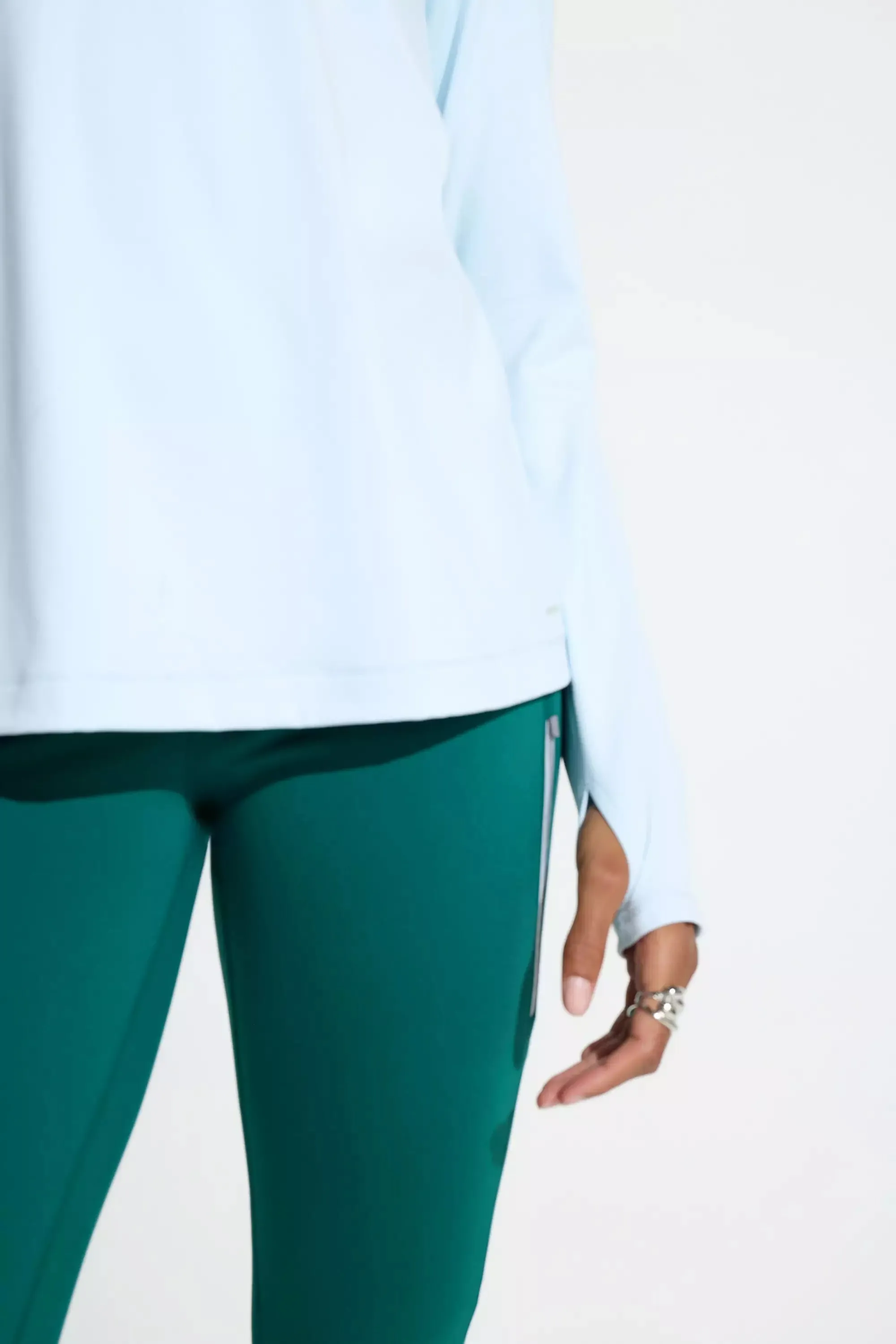 The Active GRS Certified Recycled Poly Long Sleeve Tee - Nantucket Breeze Light Blue sold by Mondetta product image thumbnail 5