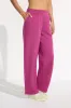 The Soft Luxe GRS Certified Recycled Poly + Modal Wide Leg Pant - Raspberry Coulis sold by Mondetta