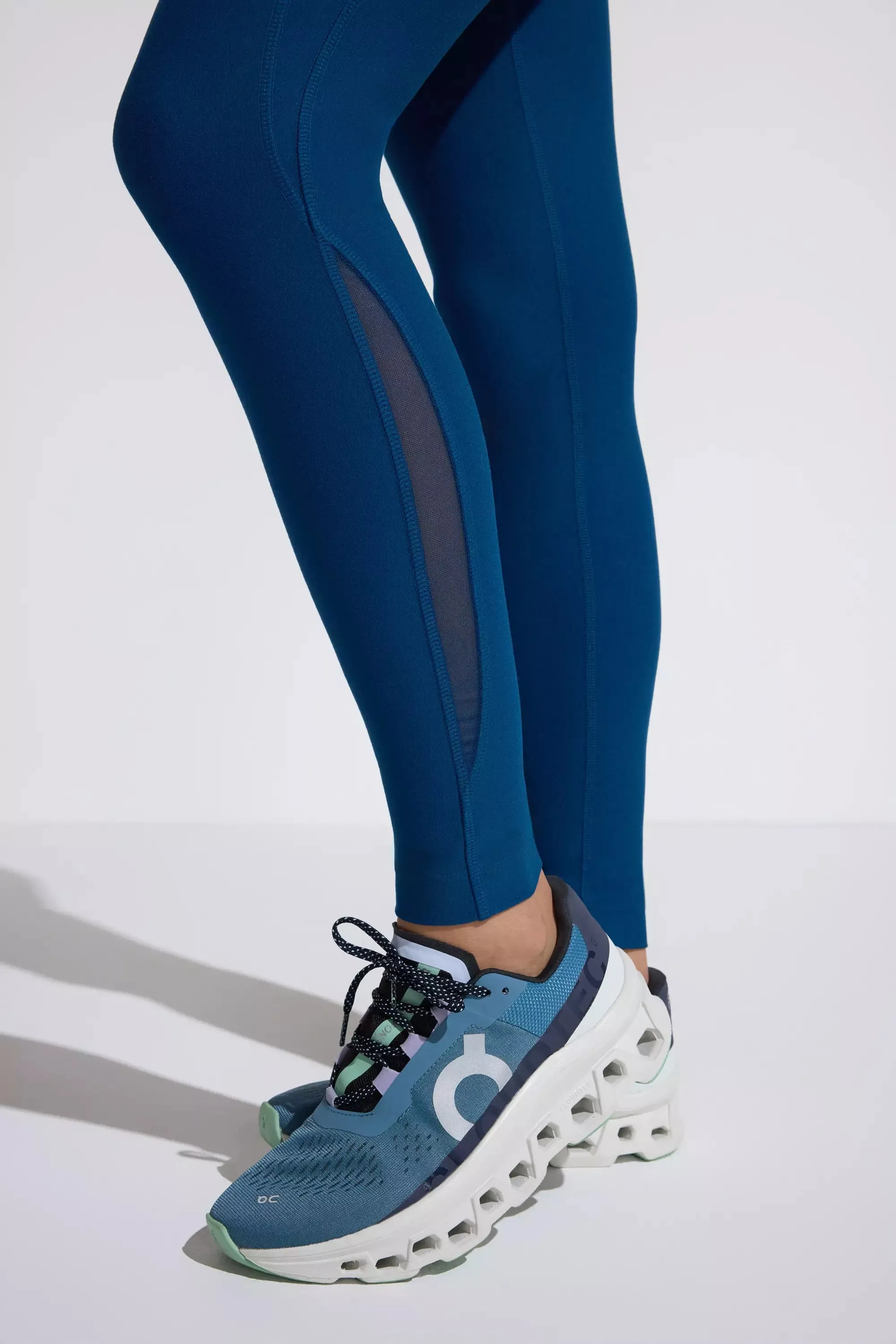 The Active Half-Moon Power Mesh GRS Certified Recycled Poly Legging - Navy sold by Mondetta product image thumbnail 5