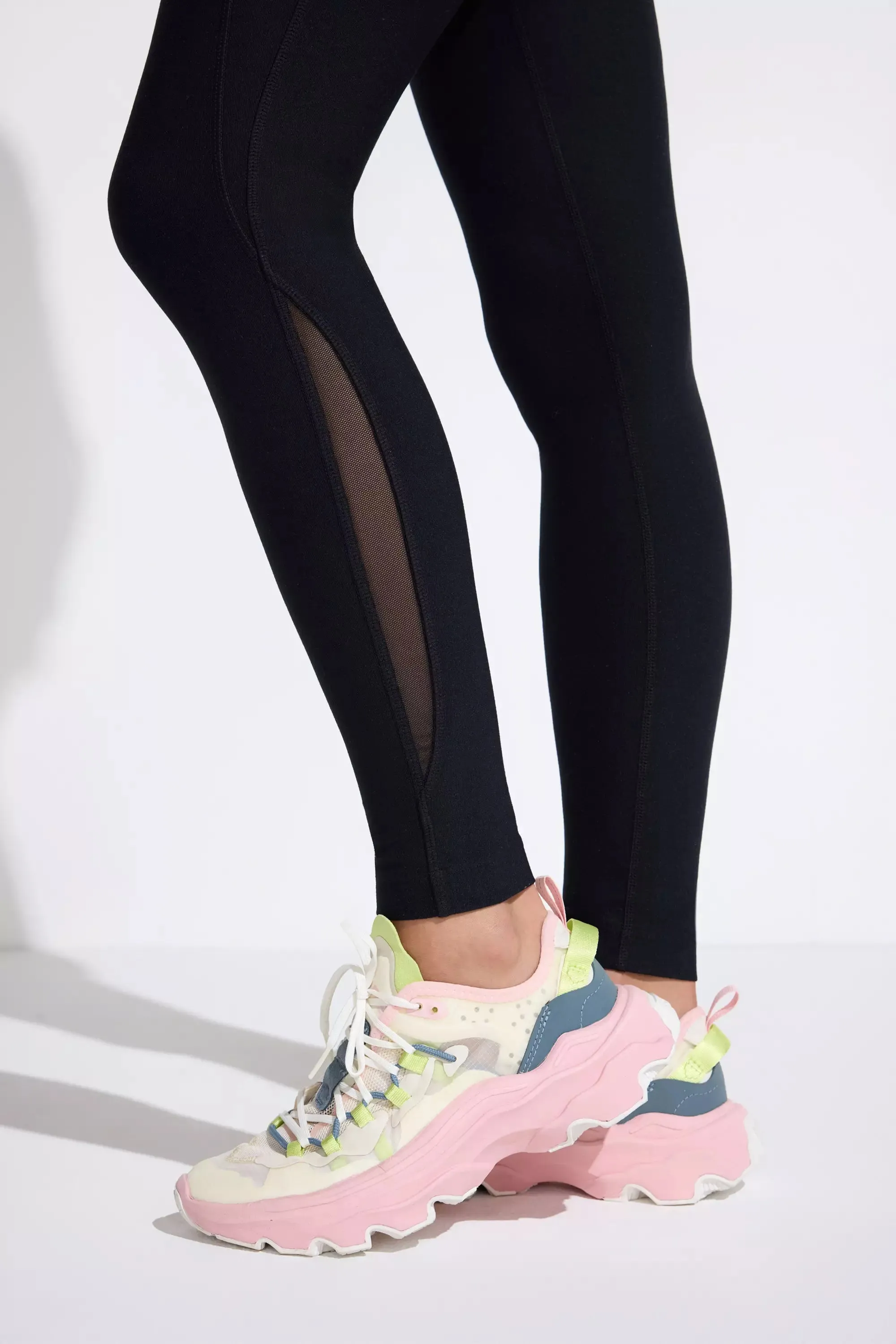 The Active Half-Moon Power Mesh GRS Certified Recycled Poly Legging - Black sold by Mondetta product image thumbnail 3