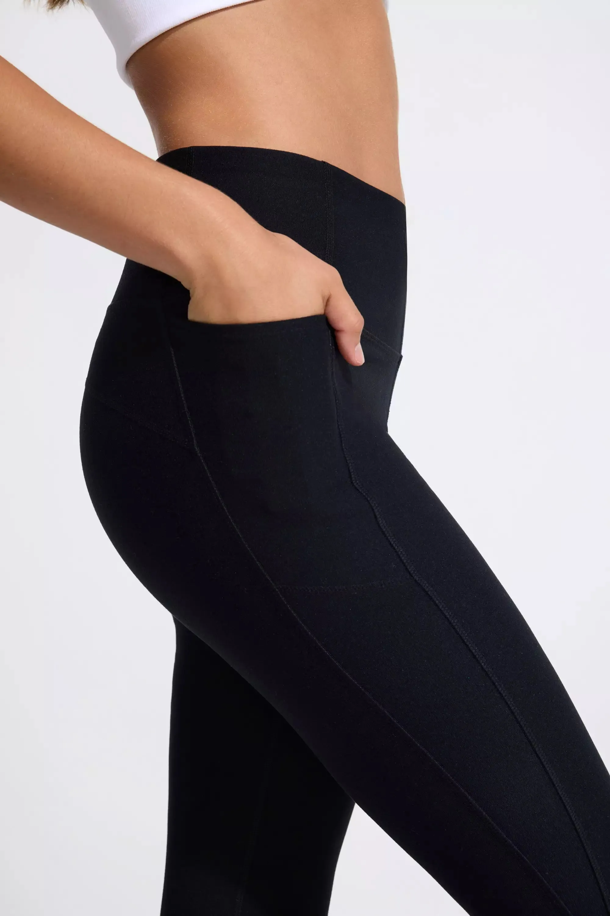 The Active Half-Moon Power Mesh GRS Certified Recycled Poly Legging - Black sold by Mondetta product image thumbnail 5