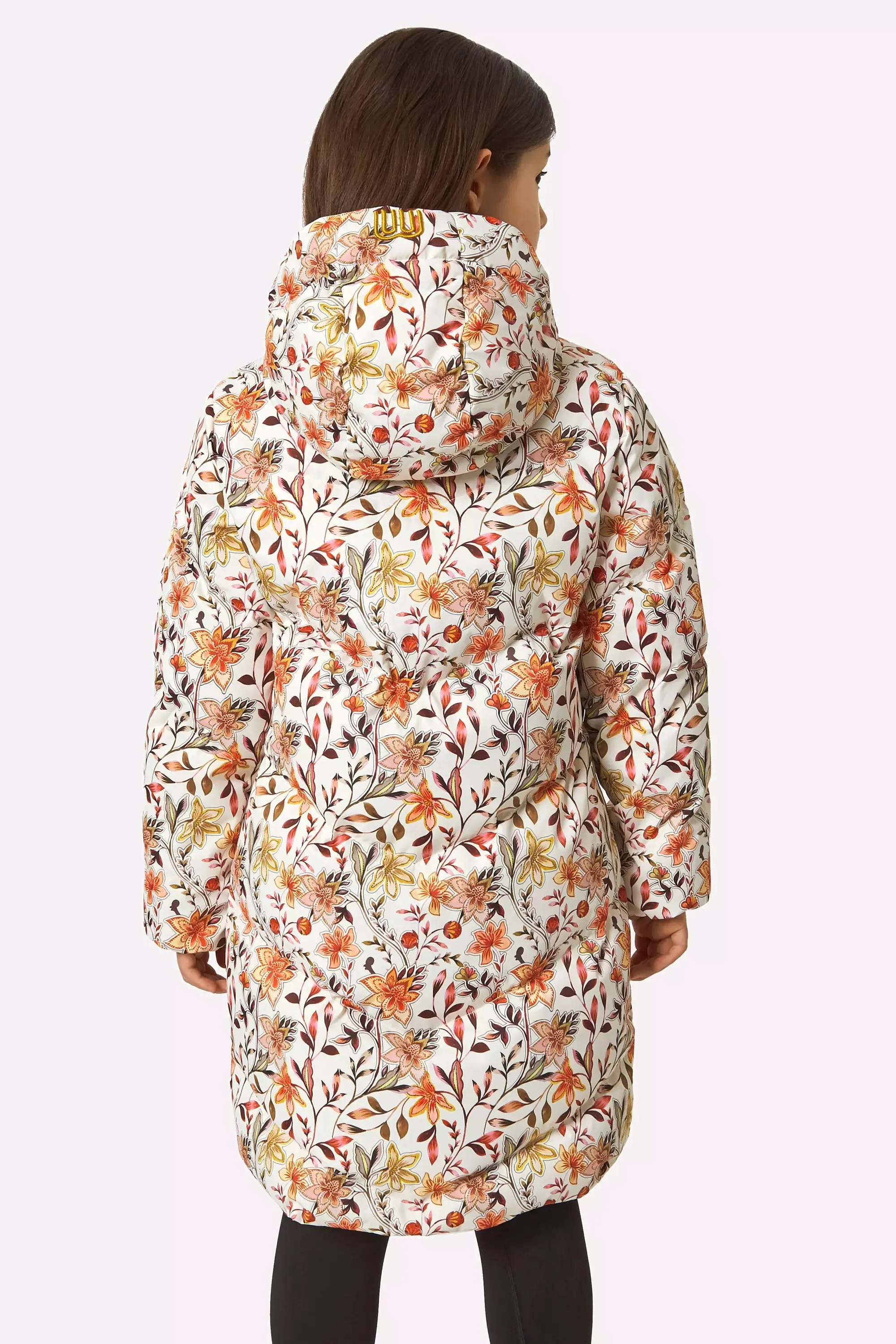 The Girls' RDS 700 Fill Power GRS Certified Recycled Poly Medium Length Parka - Floral Print sold by Mondetta product image thumbnail 2