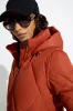 Women’s Diamond Quilt Long Down Parka - Red sold by Mondetta
