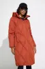 Women’s Diamond Quilt Long Down Parka - Red sold by Mondetta