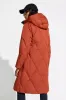 Women’s Diamond Quilt Long Down Parka - Red sold by Mondetta