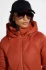 Women’s Diamond Quilt Long Down Parka - Red sold by Mondetta