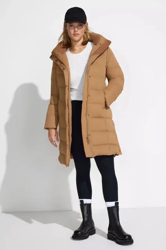 Women’s Long Down Parka - Toasted Coconut sold by Mondetta