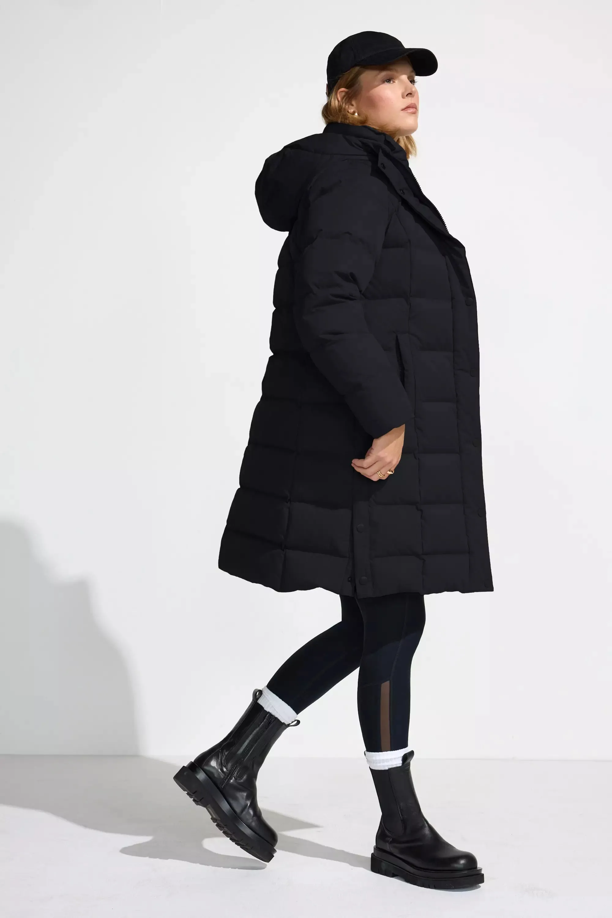 Women’s Long Down Parka - Black sold by Mondetta