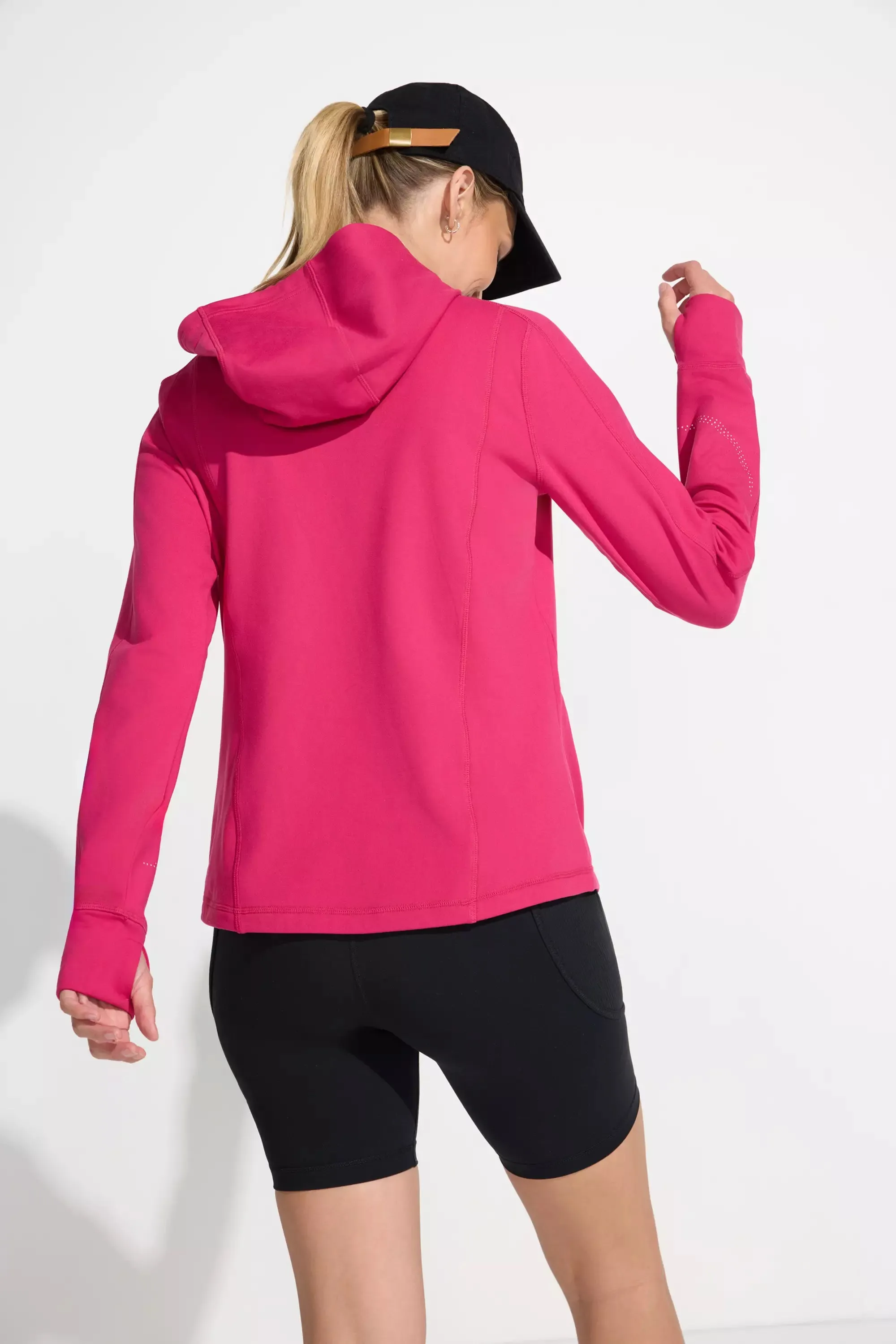 The Stretch GRS Certified Recycled Poly Run Jacket - Hot Pink sold by Mondetta product image thumbnail 5