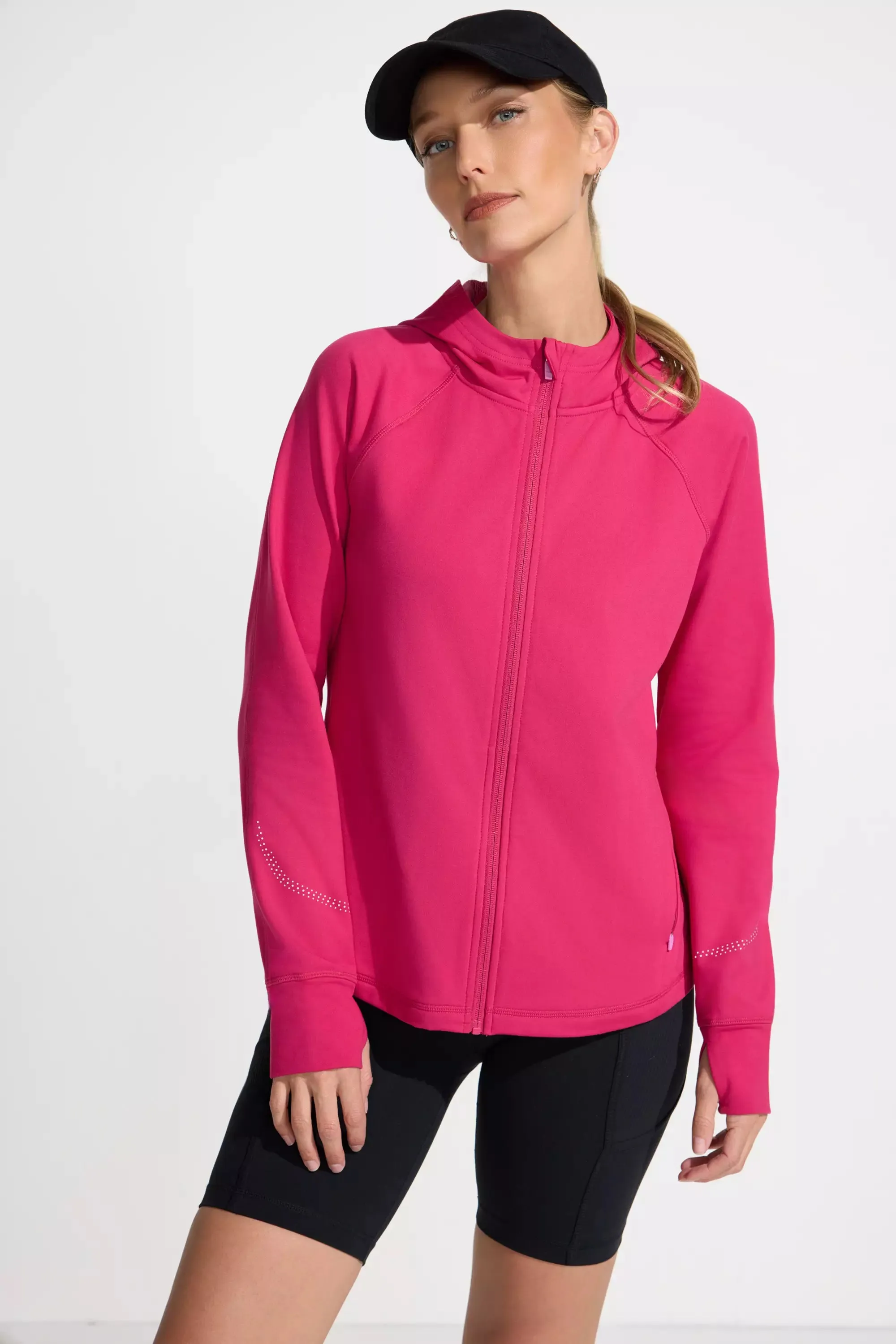 The Stretch GRS Certified Recycled Poly Run Jacket - Hot Pink sold by Mondetta product image thumbnail 3