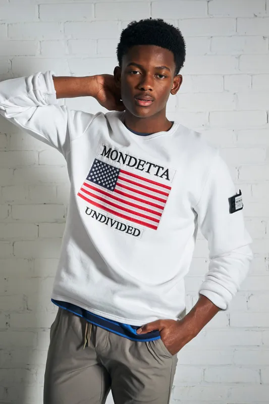 Homage Classic Fit Sweatshirt - USA - White sold by Mondetta