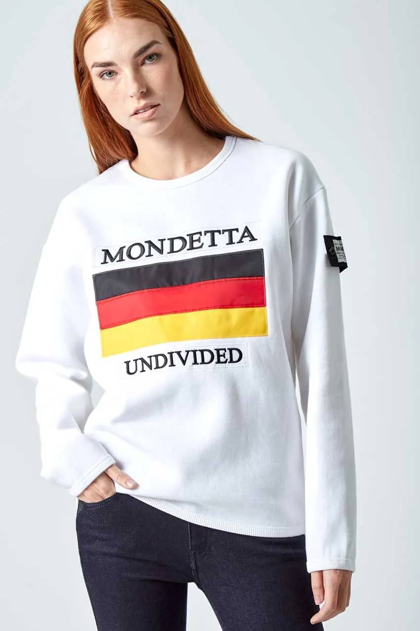 Unity Women's Modern Fit Sweatshirt - Germany - White sold by Mondetta