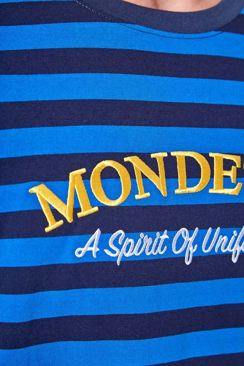 Chase Striped Logo Tee - Olympian Blue Stripe sold by Mondetta product image thumbnail 4
