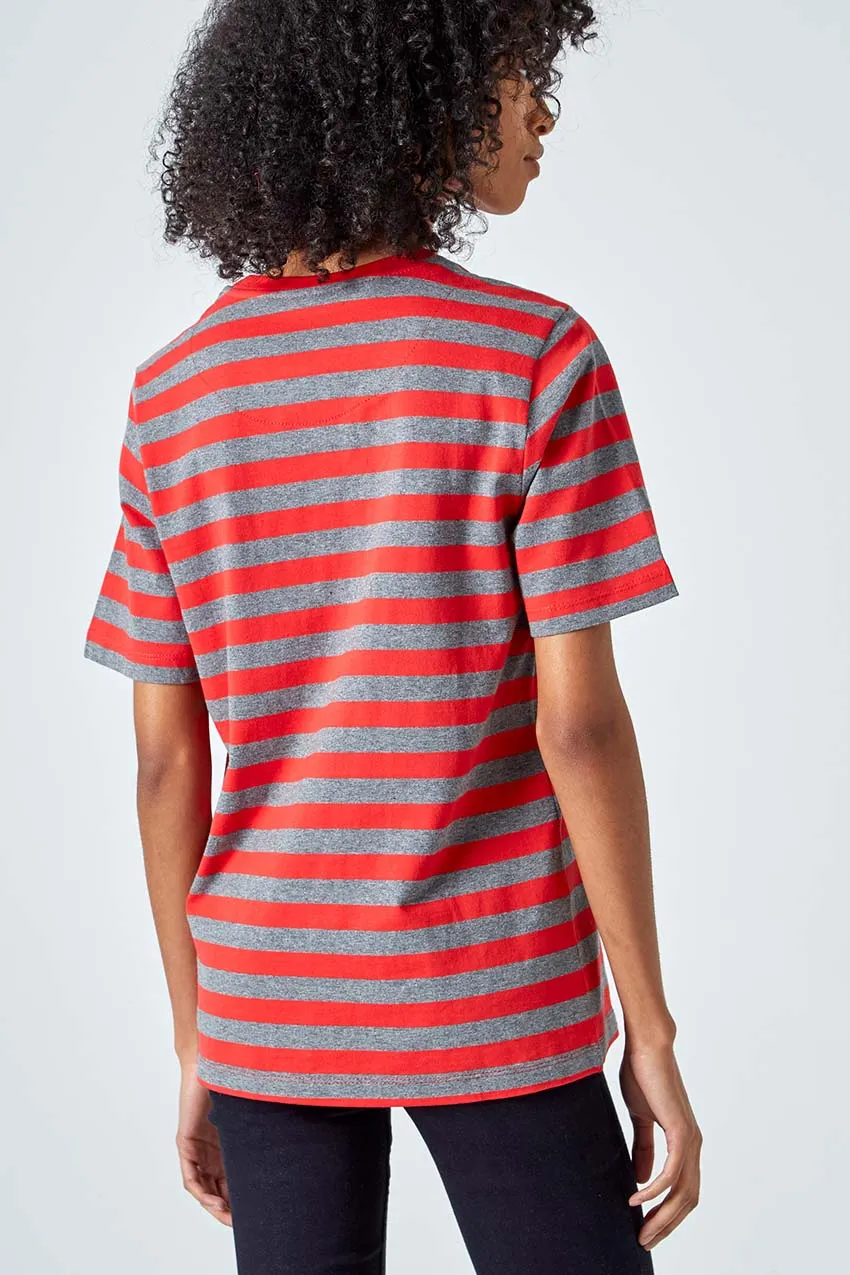 Chase Striped Logo Tee - Maple Red Stripe sold by Mondetta product image thumbnail 3