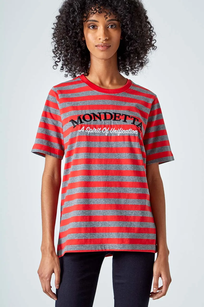 Chase Striped Logo Tee - Maple Red Stripe sold by Mondetta product image thumbnail 2