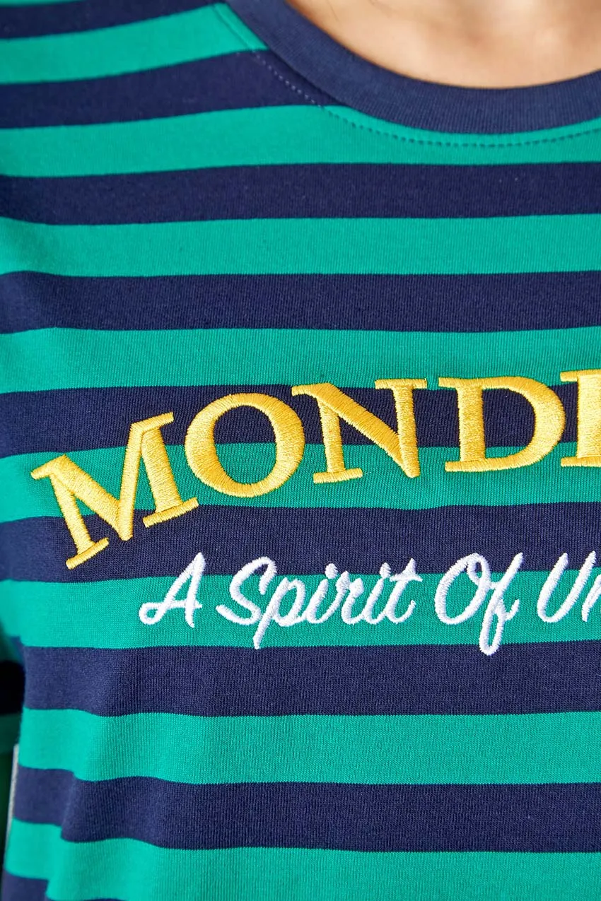 Chase Striped Logo Tee - Shamrock Stripe sold by Mondetta product image thumbnail 4