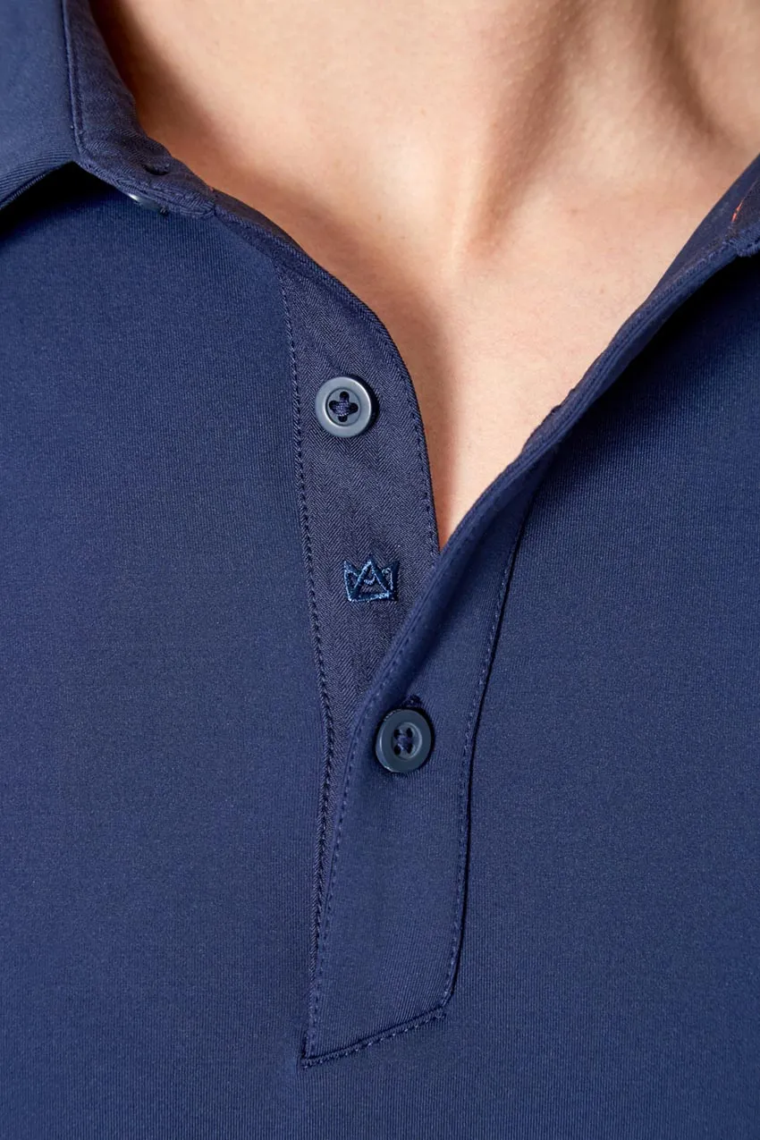 Endgame Sustainable Long Sleeve Polo - Navy Sky sold by Mondetta product image thumbnail 4