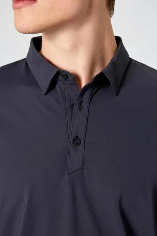 Endgame Sustainable Long Sleeve Polo - Black sold by Mondetta