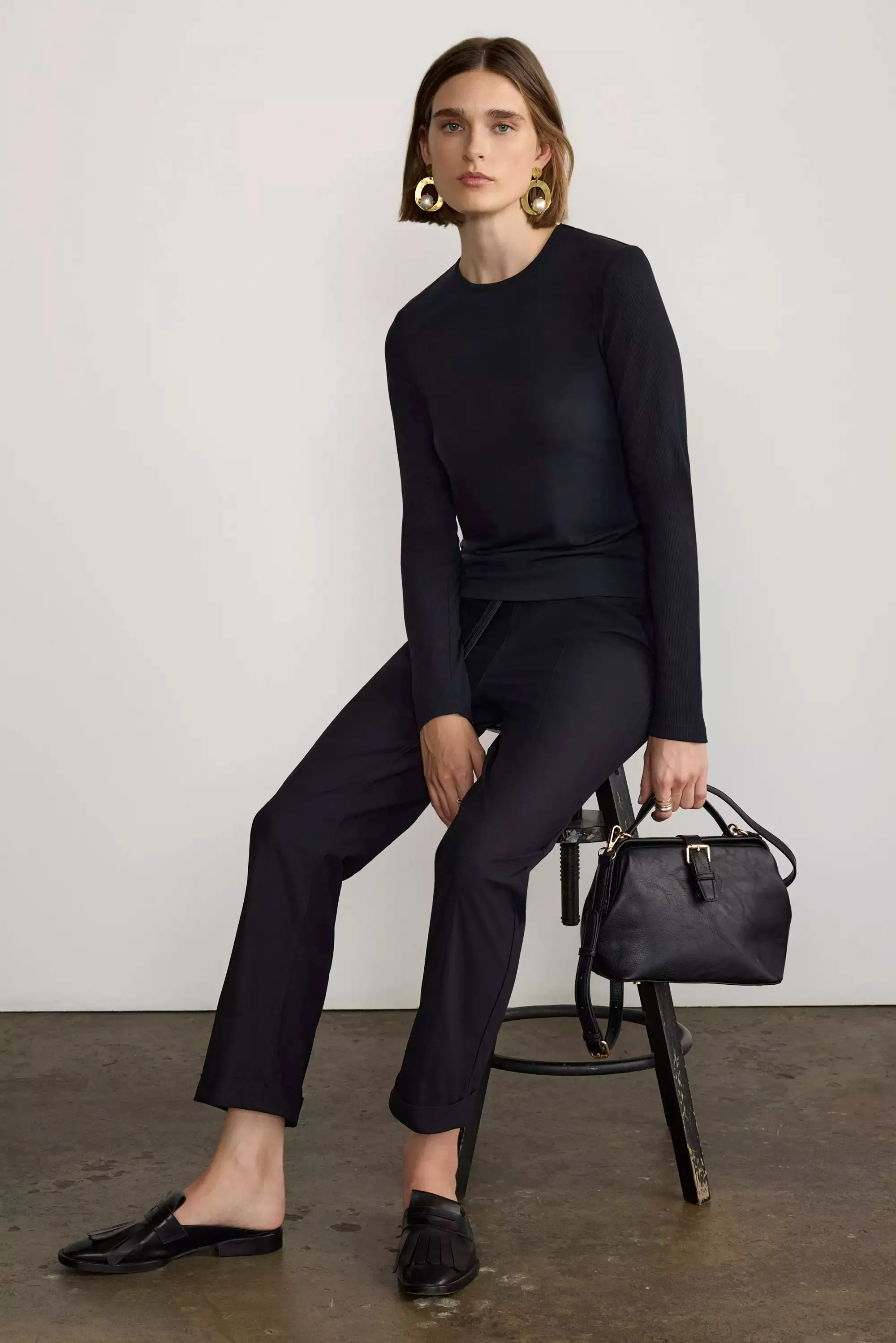 Limitless Roll Cuff Clean Cut Jogger - Black sold by Mondetta product image thumbnail 4