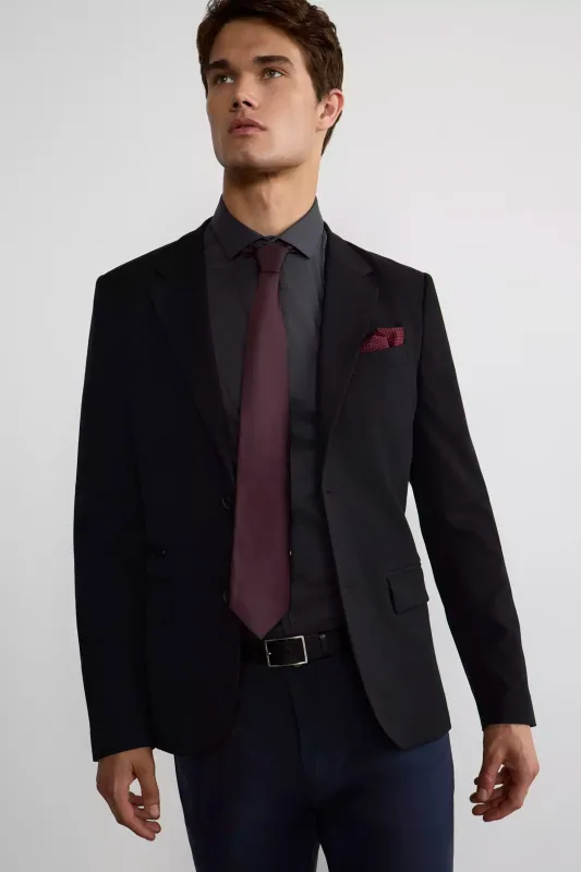 PerformLuxe Cotton Nylon Twill Slim-Fit Shirt - Charcoal sold by Mondetta