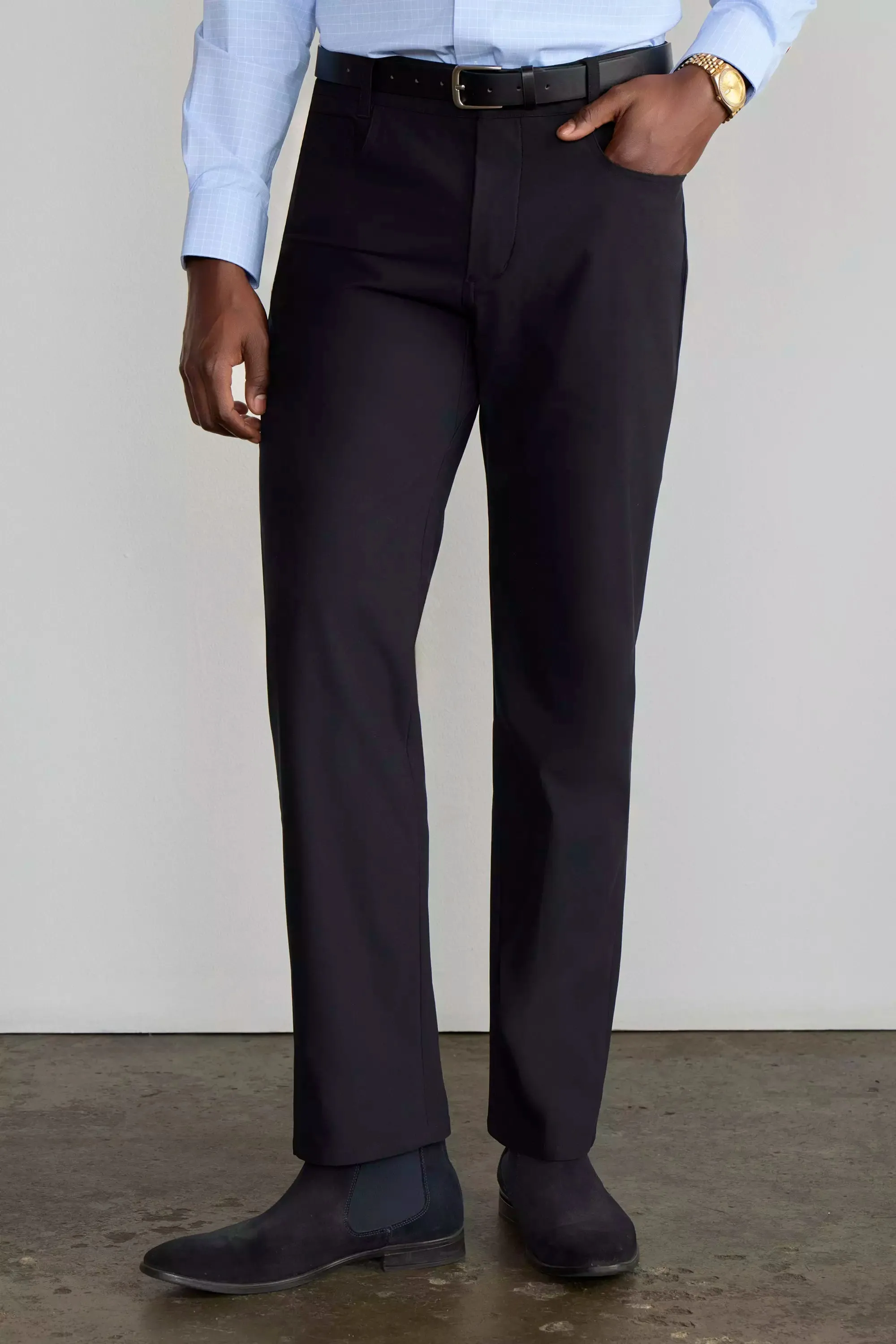 Limitless Denim-Look Slim Pant - Black sold by Mondetta