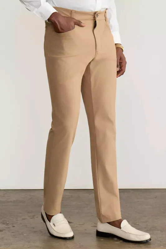 Limitless Denim-Look Slim Pant - Tiger's Eye made by Warehouse