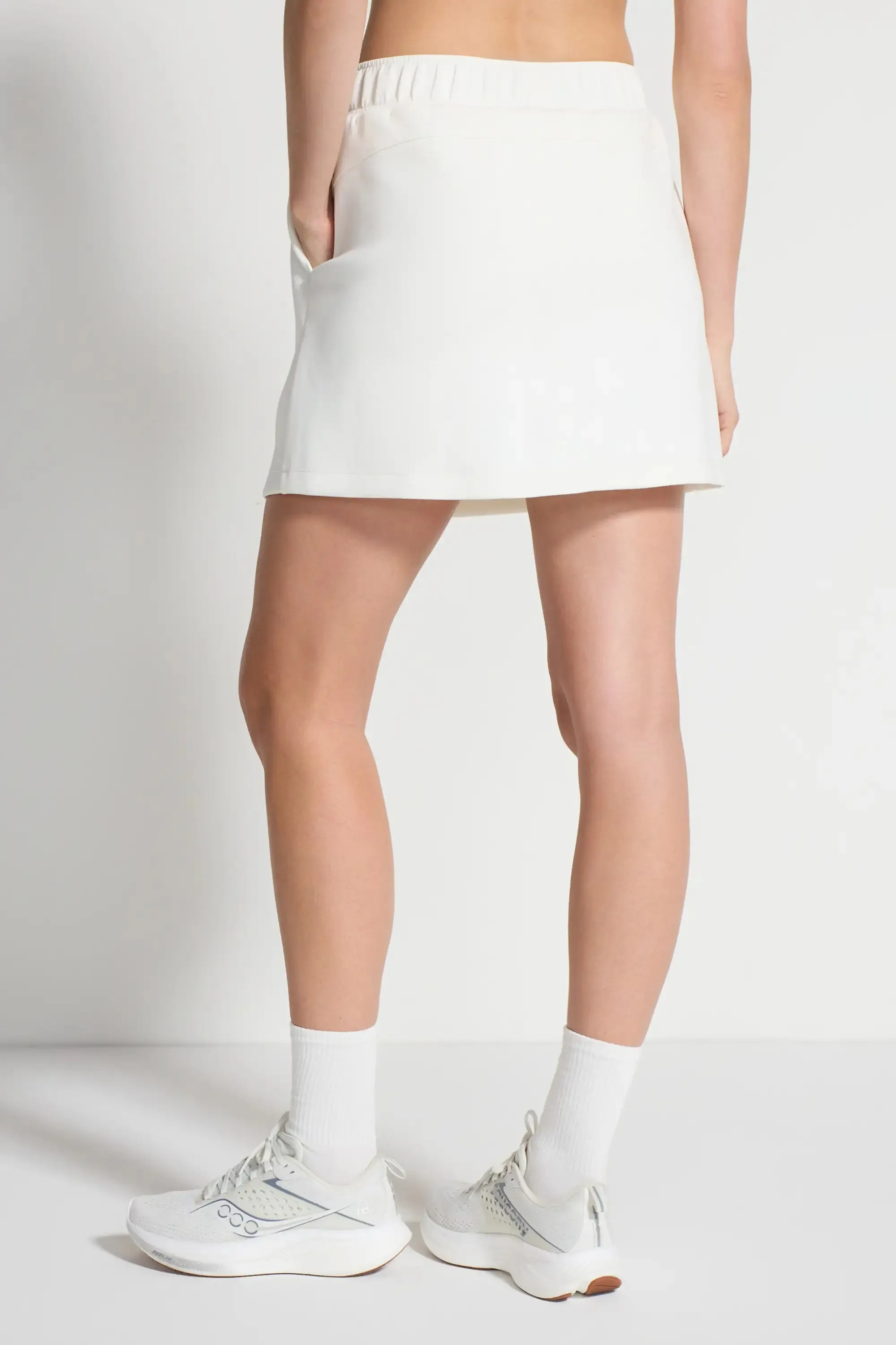 The Built-In Short GRS Certified Recycled Poly Walking Skort - White sold by Mondetta product image thumbnail 2