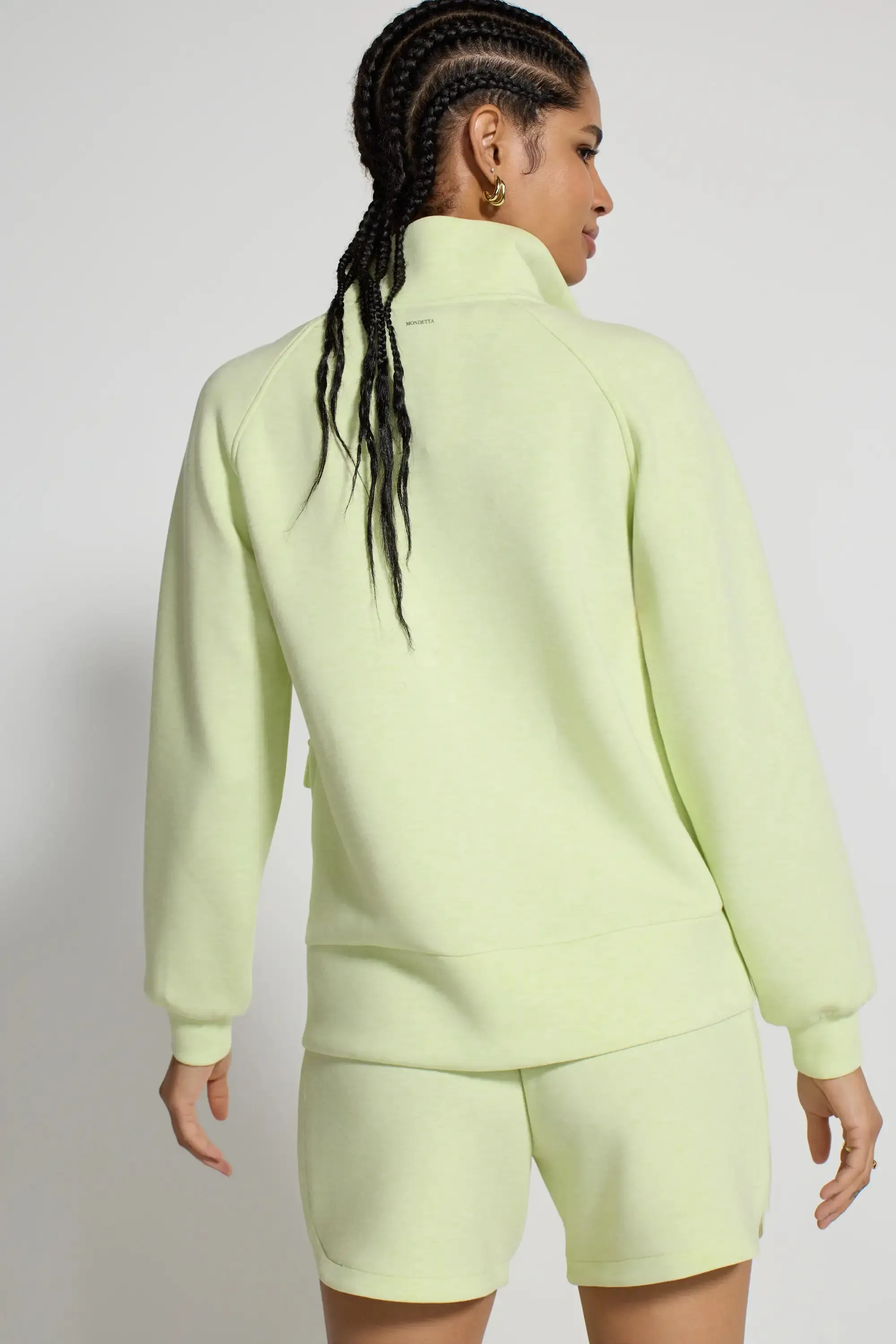 The Soft Luxe GRS Certified Recycled Poly Full Zip Top - Shadow Lime sold by Mondetta product image thumbnail 3