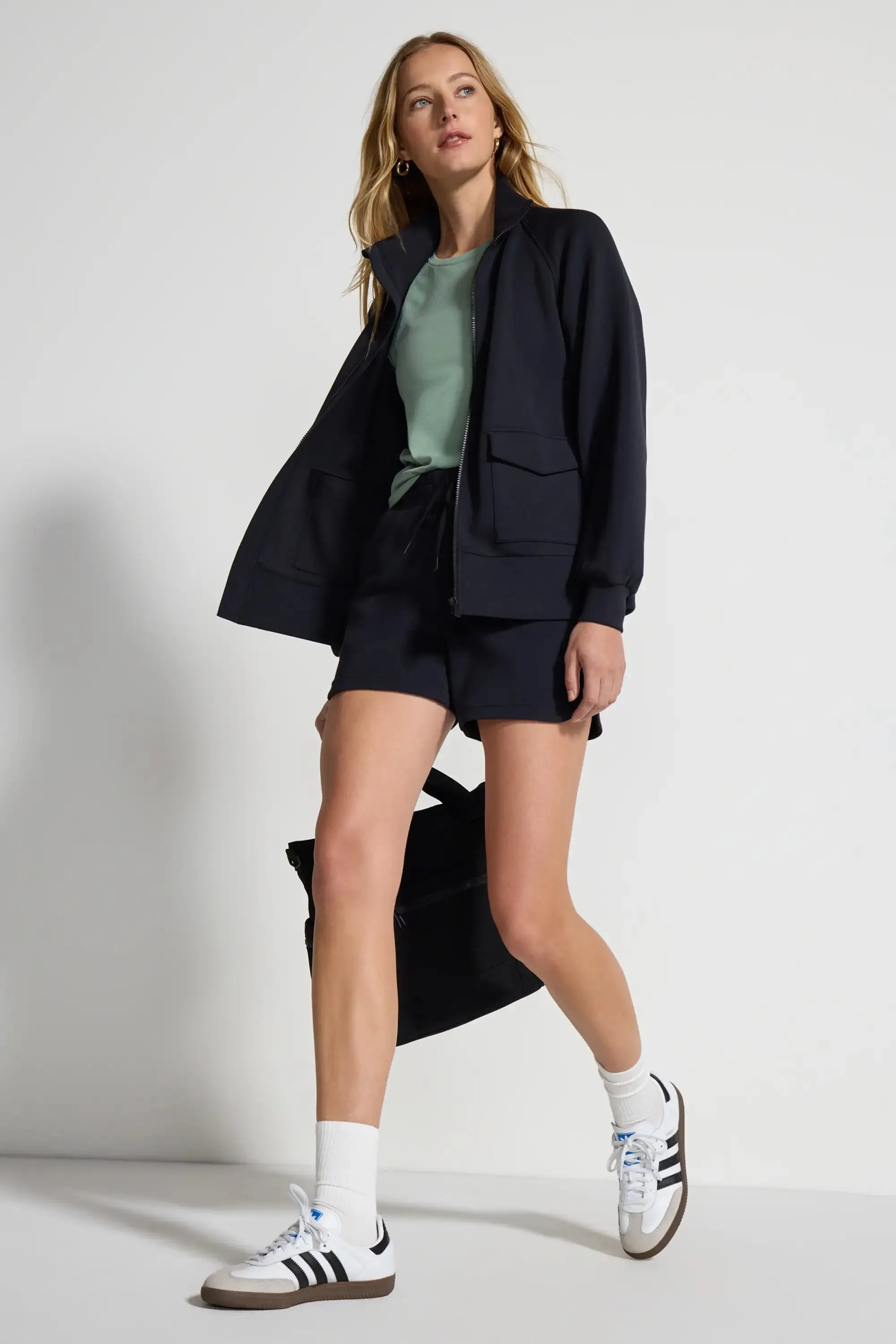 The Soft Luxe GRS Certified Recycled Poly High-Waisted Short - Black sold by Mondetta