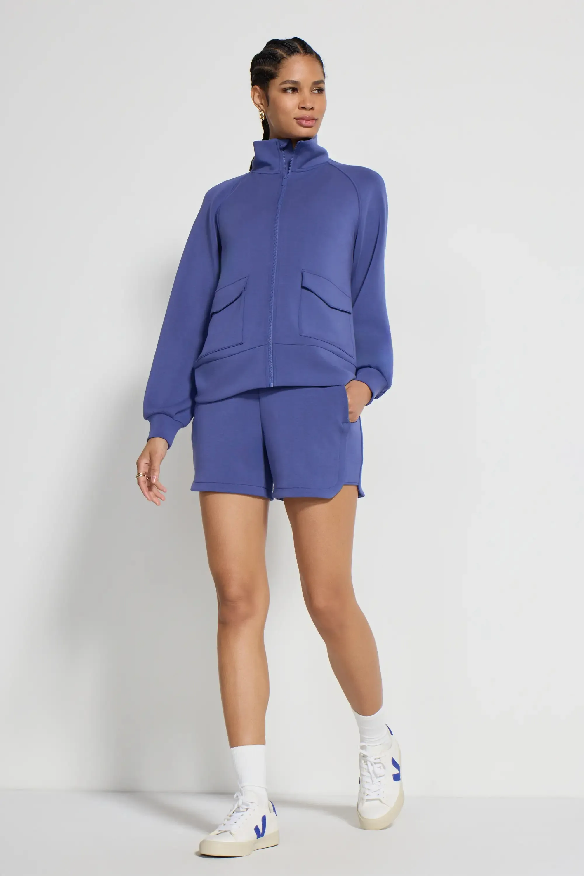 The Soft Luxe GRS Certified Recycled Poly High-Waisted Short - Skipper Blue sold by Mondetta product image thumbnail 2