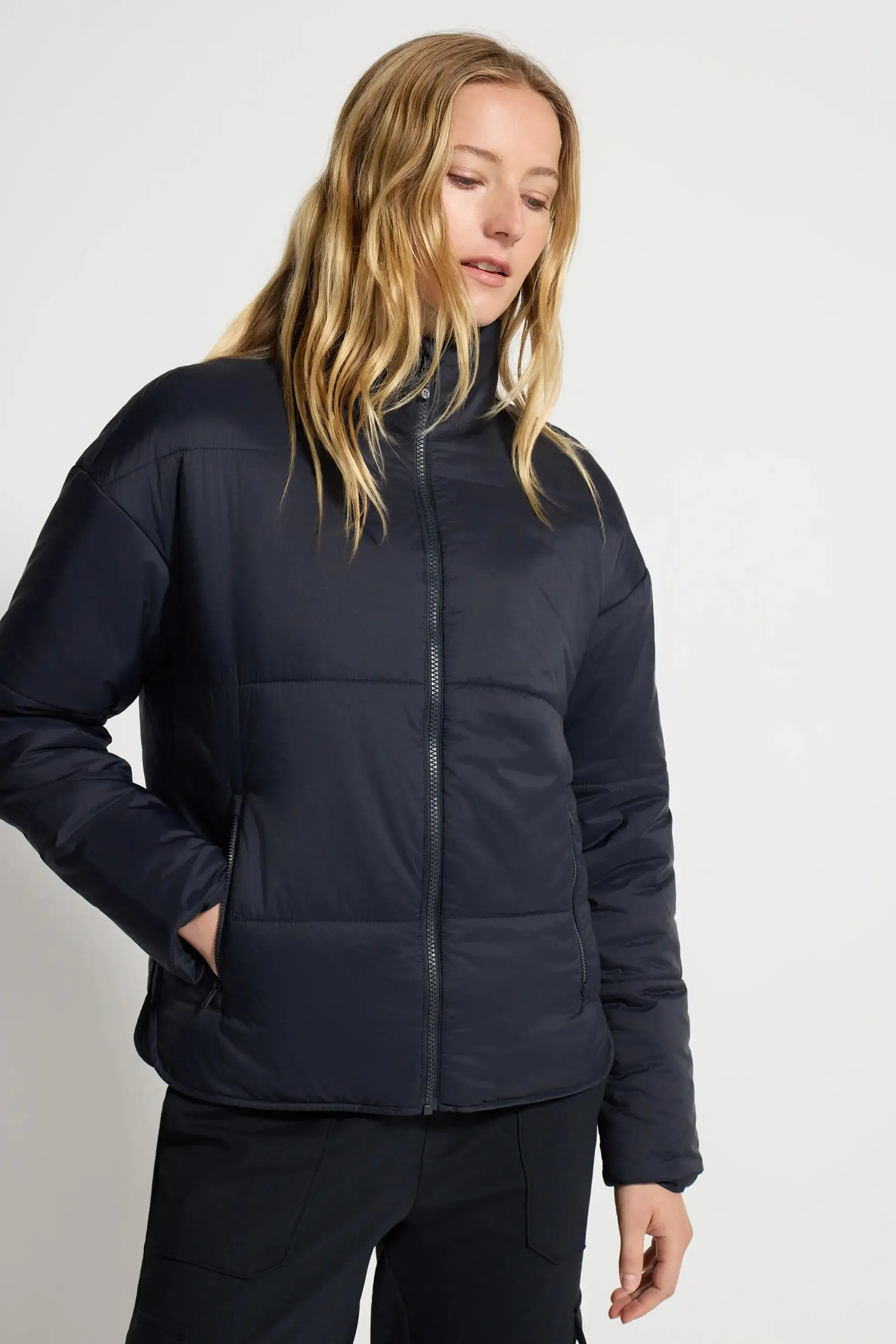 The Sorona™ Fill GRS Certified Recycled Poly Insulated Jacket - Black sold by Mondetta