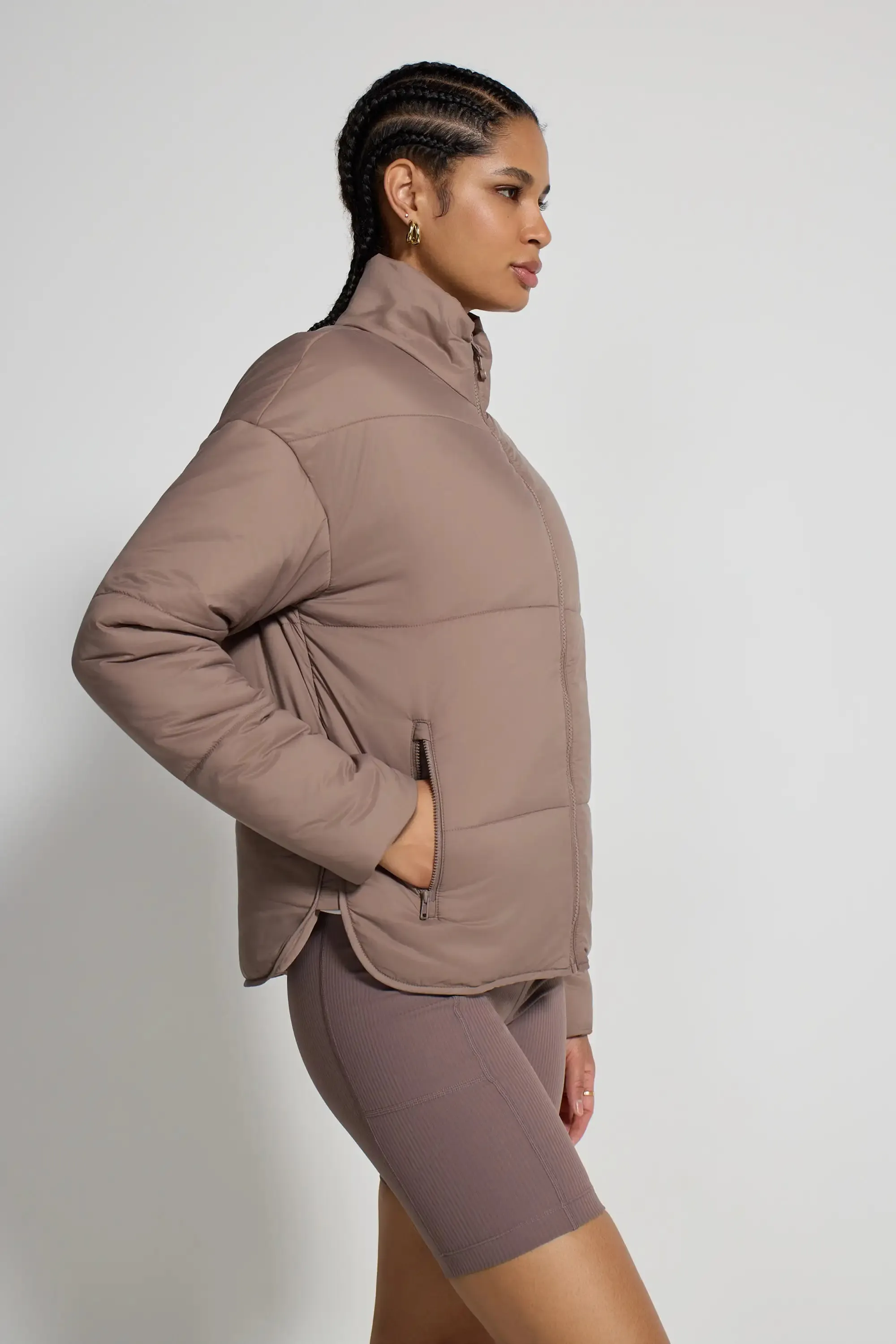 The Sorona™ Fill GRS Certified Recycled Poly Insulated Jacket - Taupe sold by Mondetta product image thumbnail 5