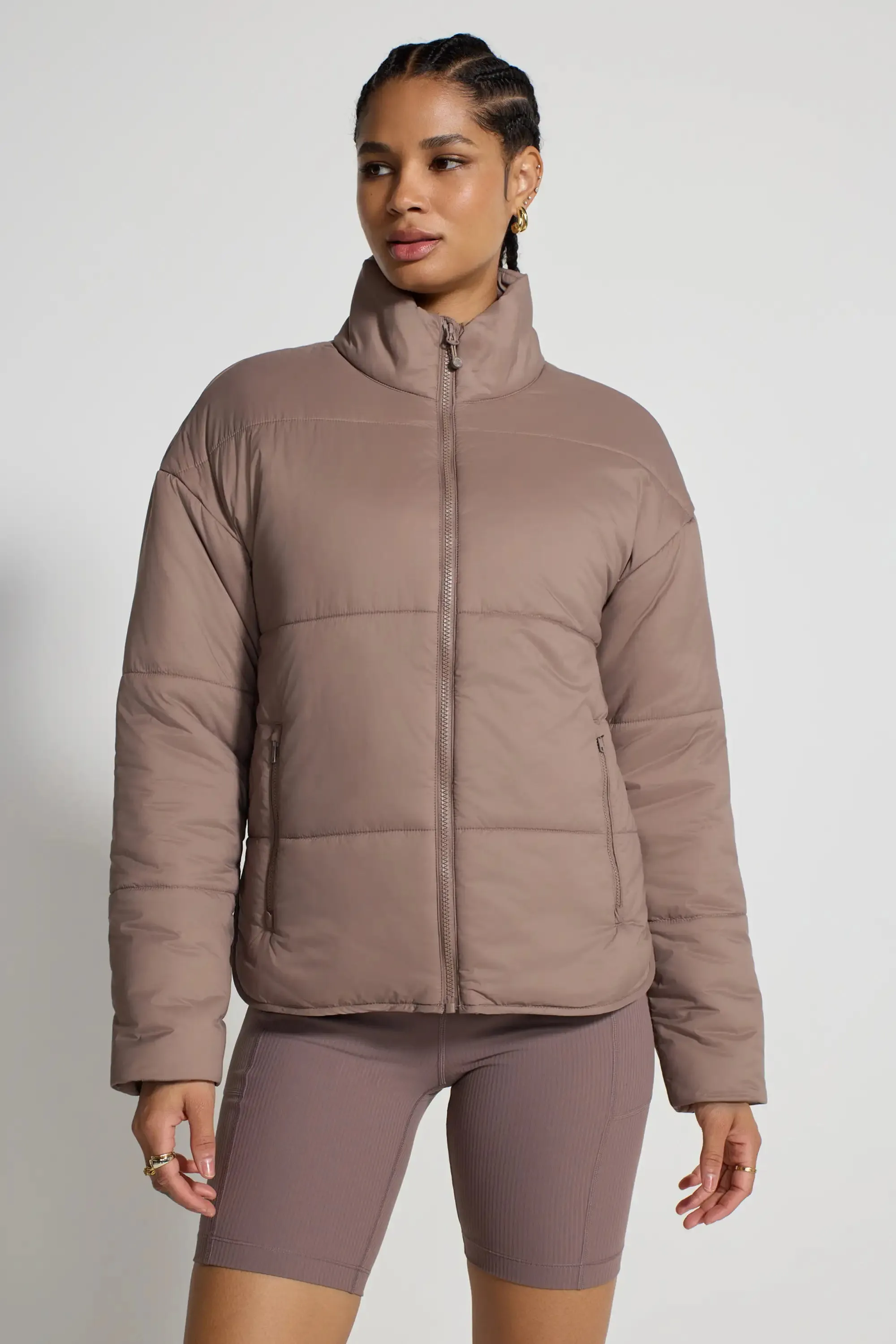 The Sorona™ Fill GRS Certified Recycled Poly Insulated Jacket - Taupe sold by Mondetta product image thumbnail 2