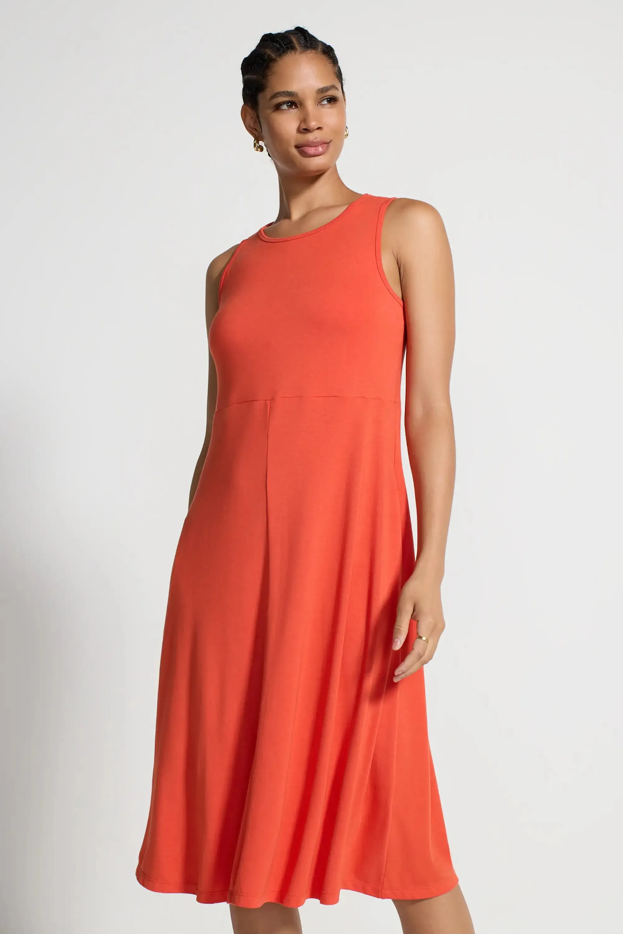 The Midi Dress - Summer Fig Orange sold by Mondetta product image thumbnail 2