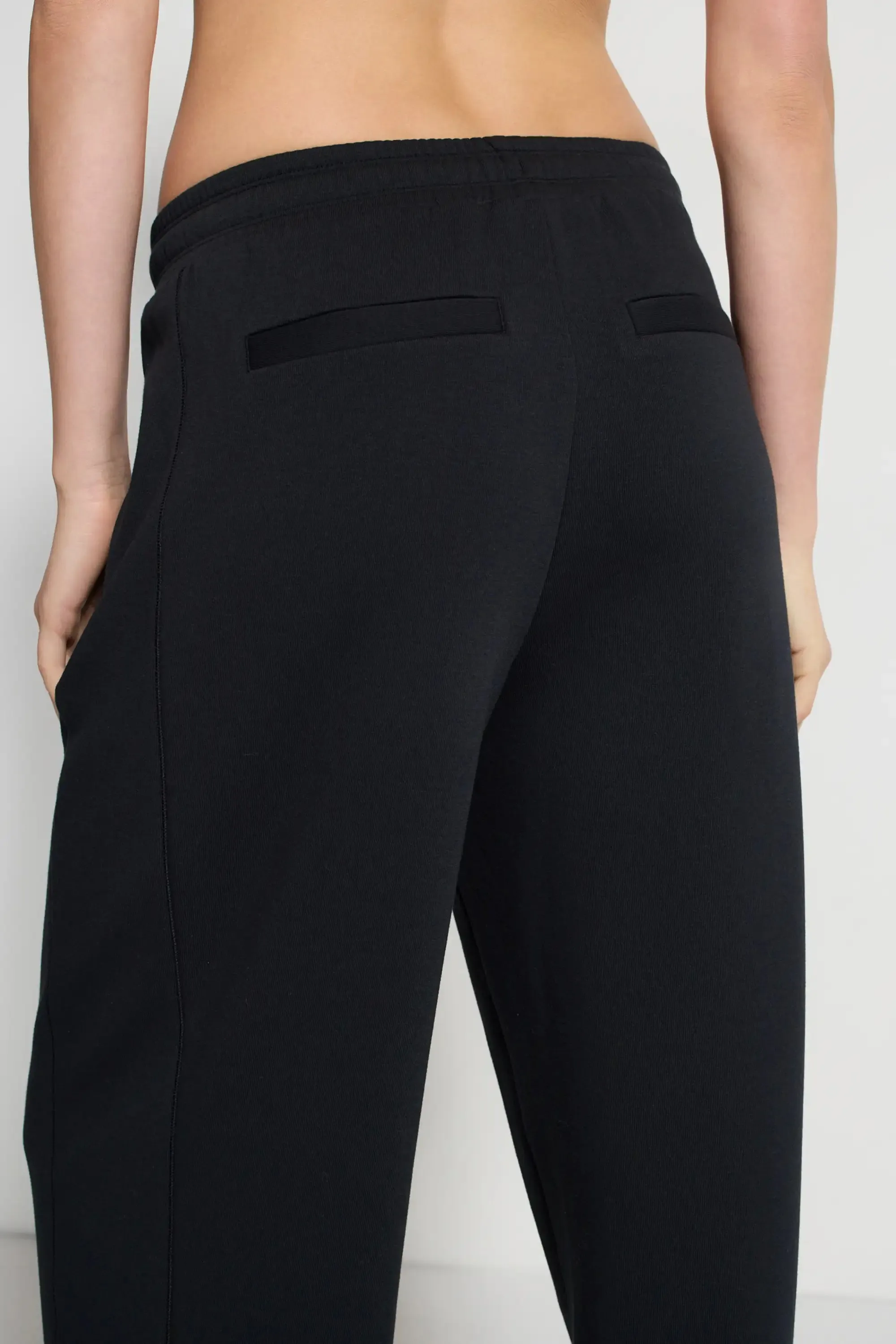 The Soft Terry GRS Certified Recycled Polyester + Organic Cotton Wide Leg Pant - Black sold by Mondetta product image thumbnail 5