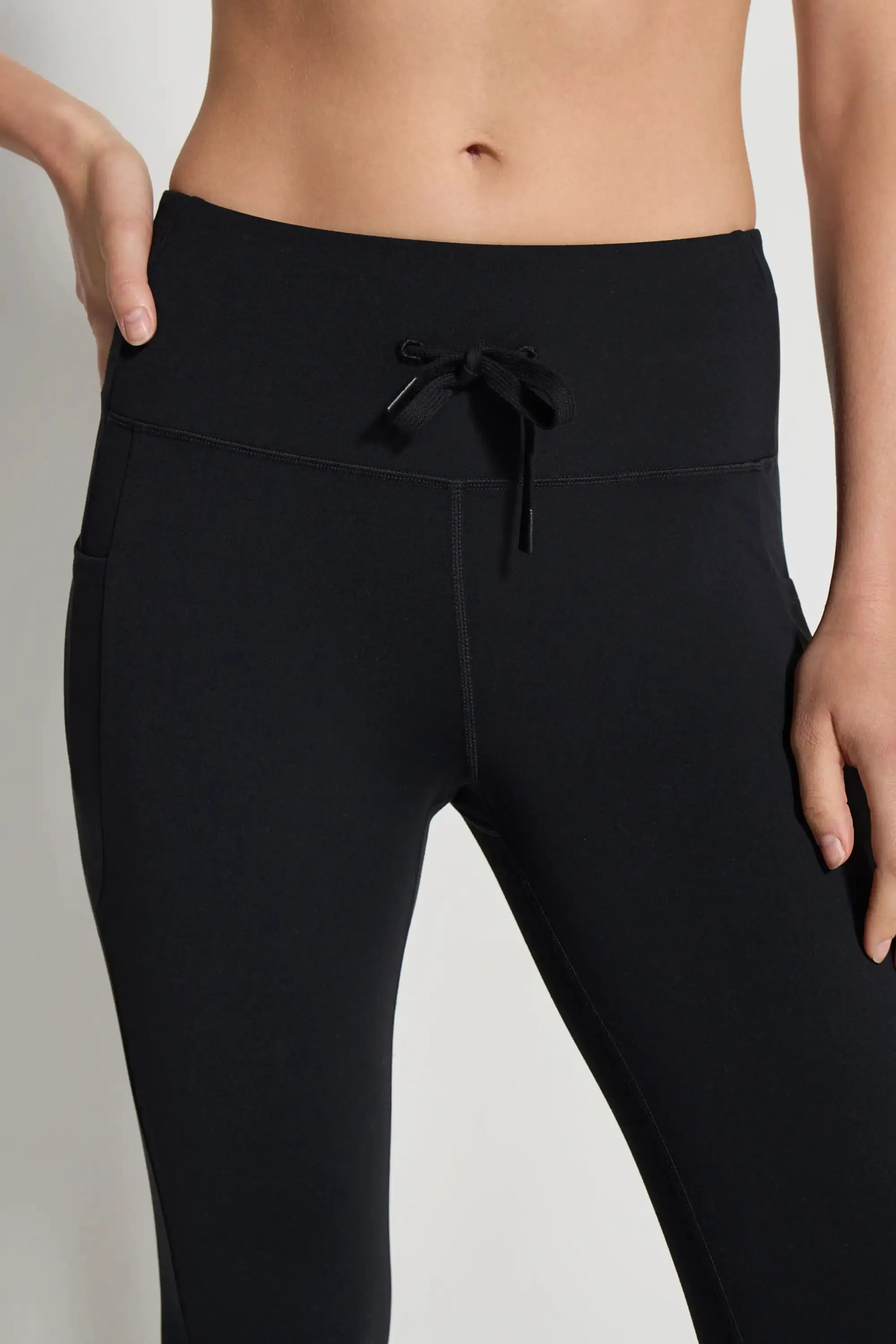 The Hike GRS Certified Recycled Nylon Mixed Media Legging - Black sold by Mondetta product image thumbnail 3