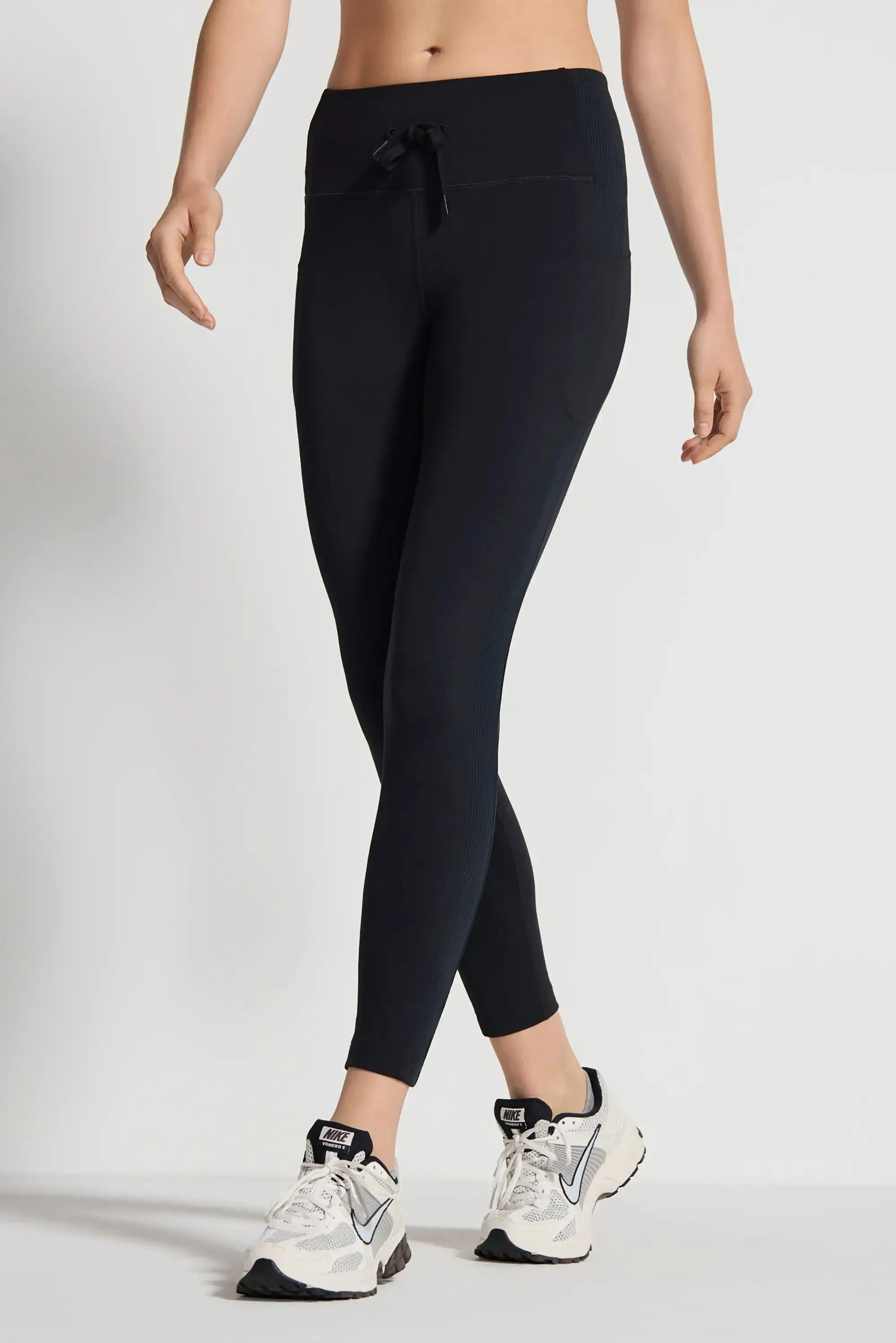 The Hike GRS Certified Recycled Nylon Mixed Media Legging - Black sold by Mondetta product image thumbnail 2