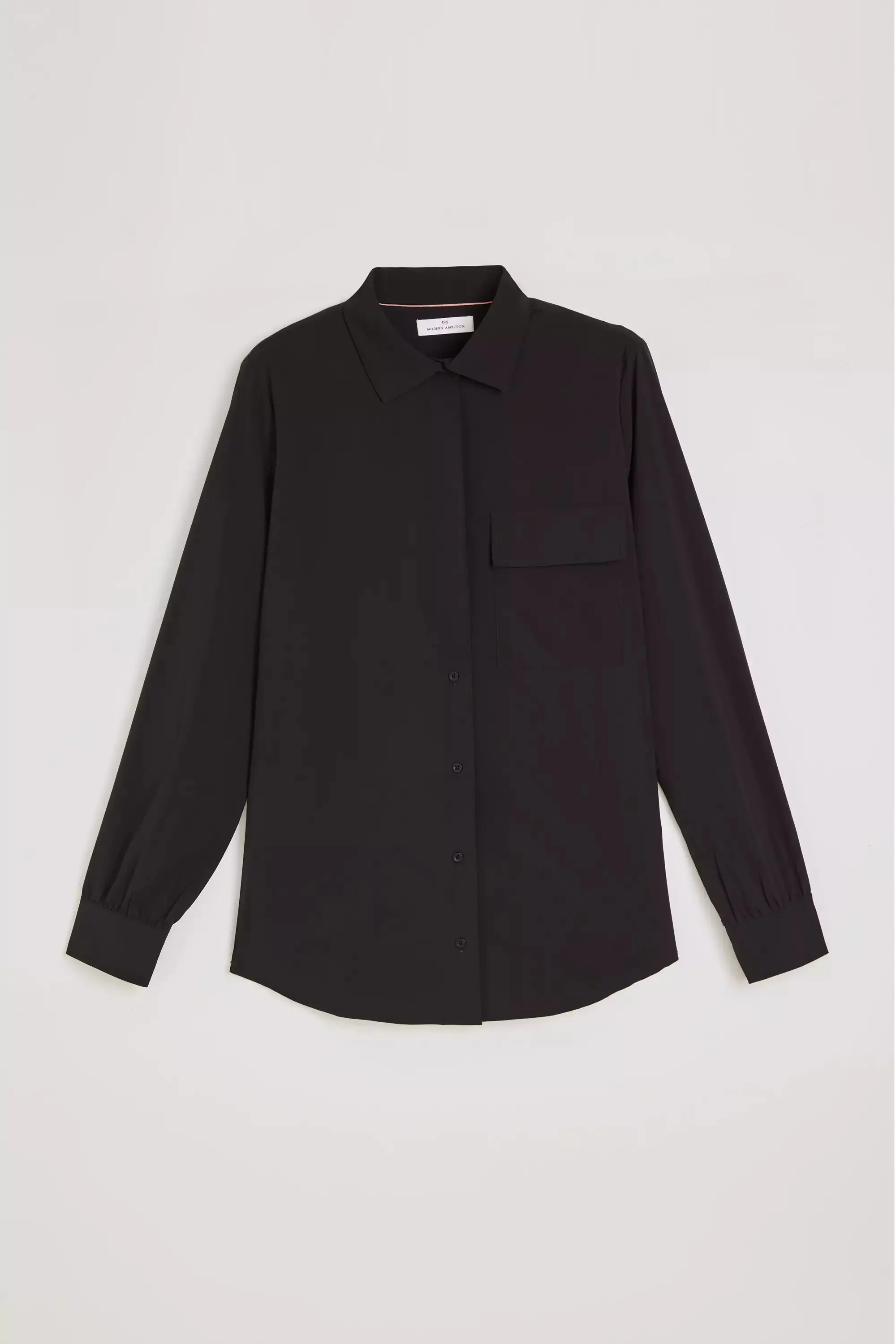 Resource Relaxed Blouse with Pleated Sleeve Cuff Detail - Black sold by Mondetta product image thumbnail 5