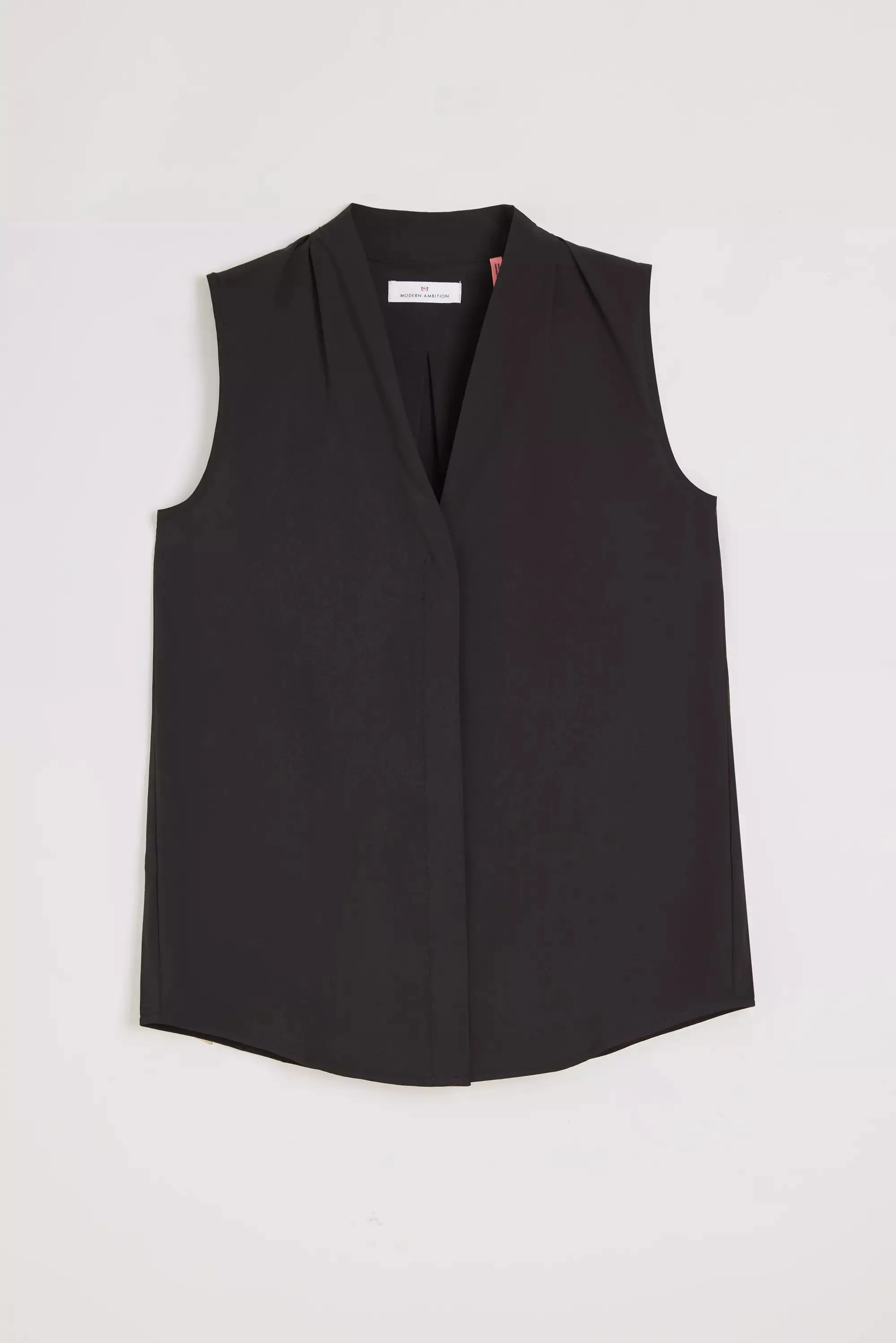 Resource Sleeveless V-Neck Blouse with Pleats - Black sold by Mondetta product image thumbnail 5