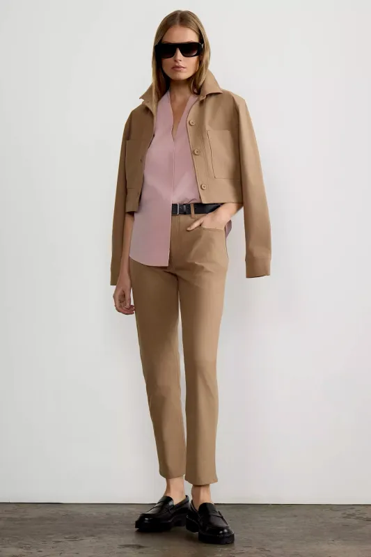 Resource Sleeveless V-Neck Blouse with Pleats - Pale Mauve sold by Mondetta