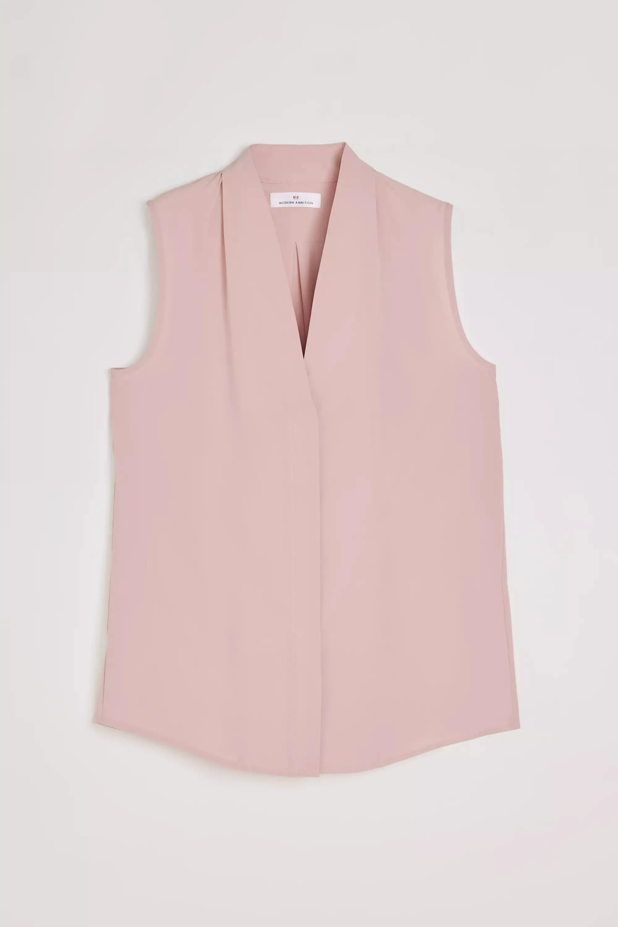 Resource Sleeveless V-Neck Blouse with Pleats - Pale Mauve sold by Mondetta product image thumbnail 5