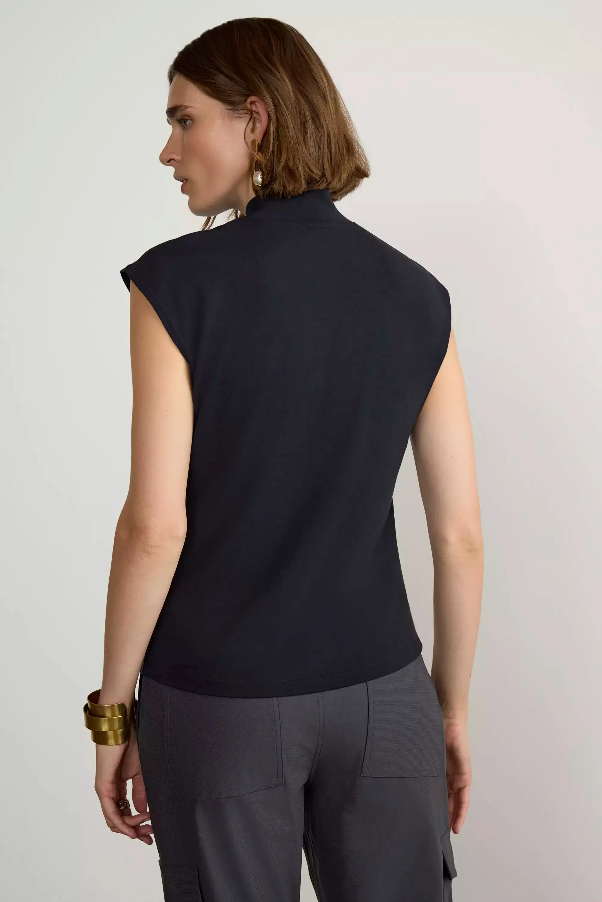 Expression Sleeveless Mock Neck Top - Black sold by Mondetta product image thumbnail 3