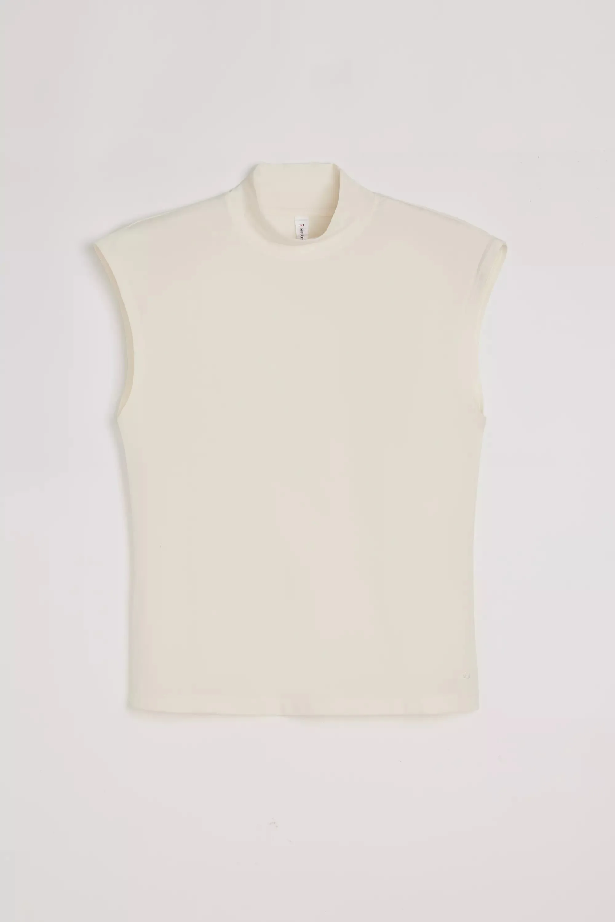 Expression Sleeveless Mock Neck Top - Coconut Milk sold by Mondetta product image thumbnail 5